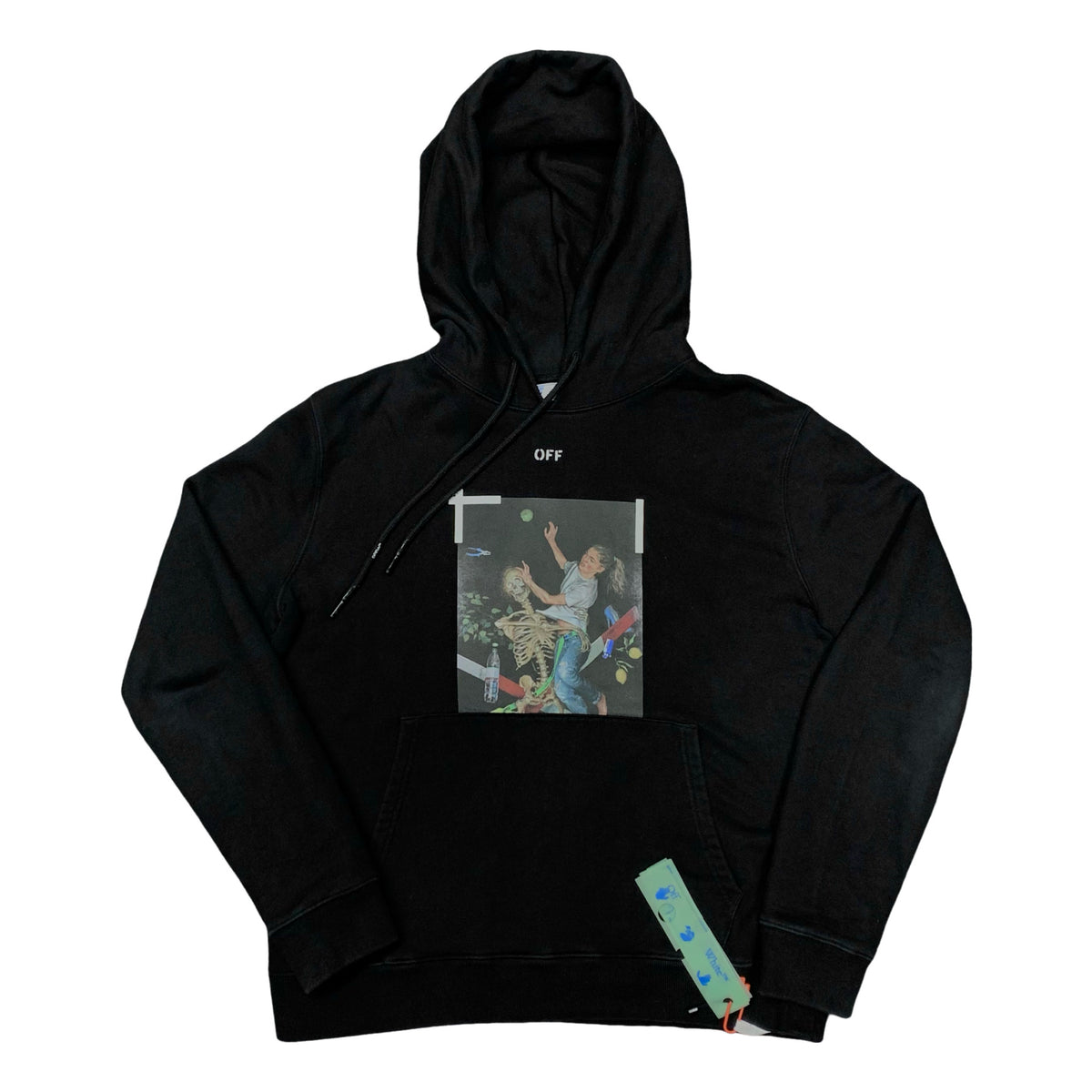 Off White Large Hoodie Pascal Skeleton Arrows Black Hoodie Virgil Abloh