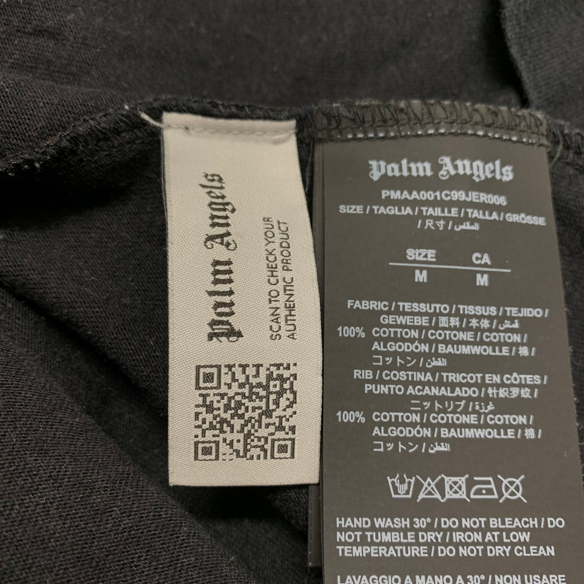 Palm Angels Medium Tee Milano Sprayed Black T-Shirt