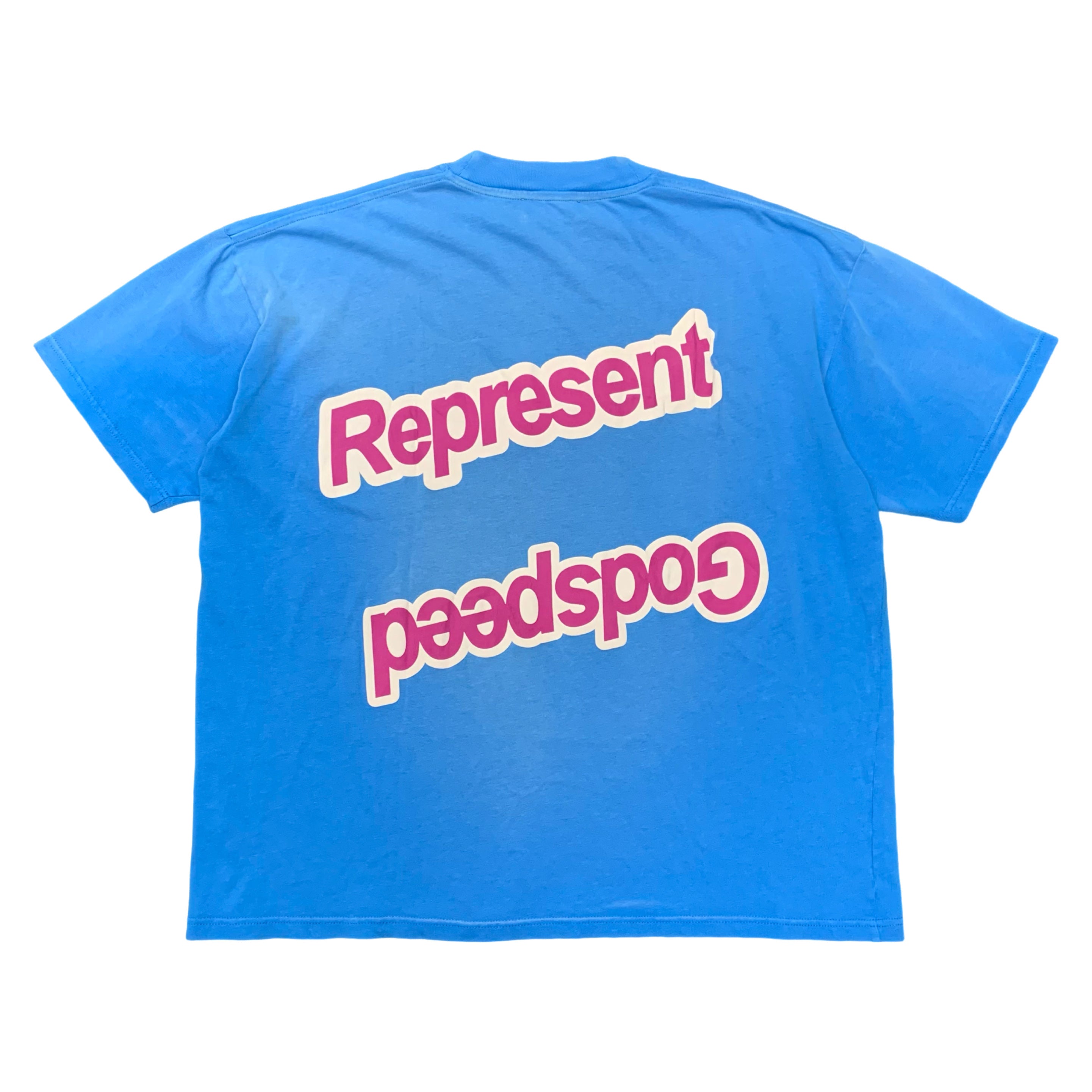 Represent Large Tee Godspeed Graphic Blue T-Shirt (Sample)