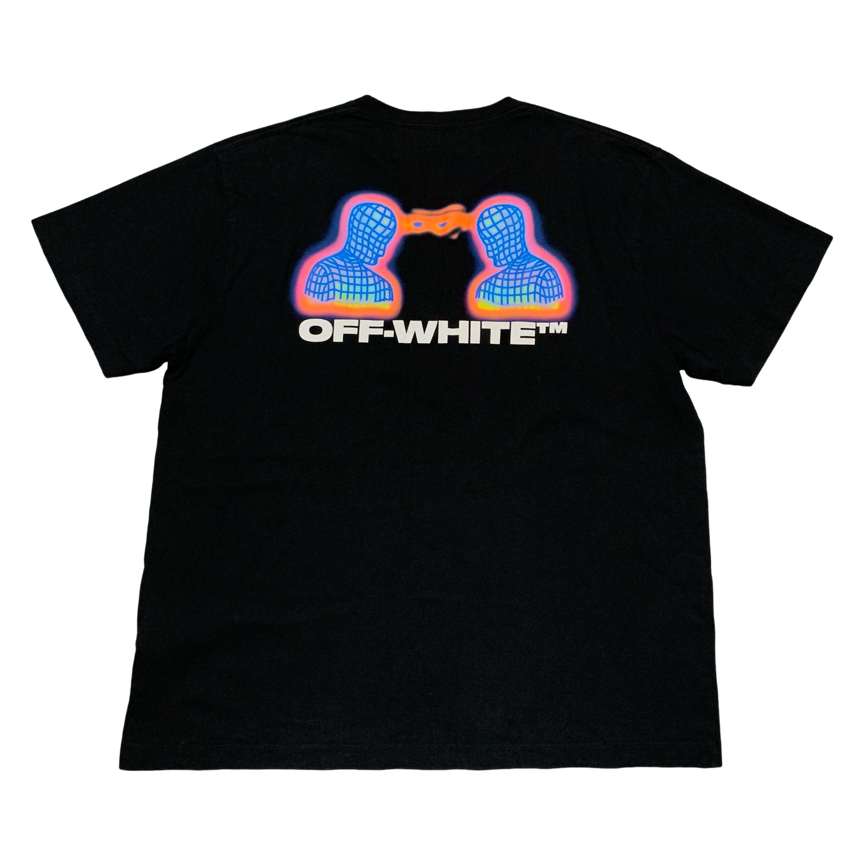 Off White XL Thermo Man Black Tee Virgil Abloh