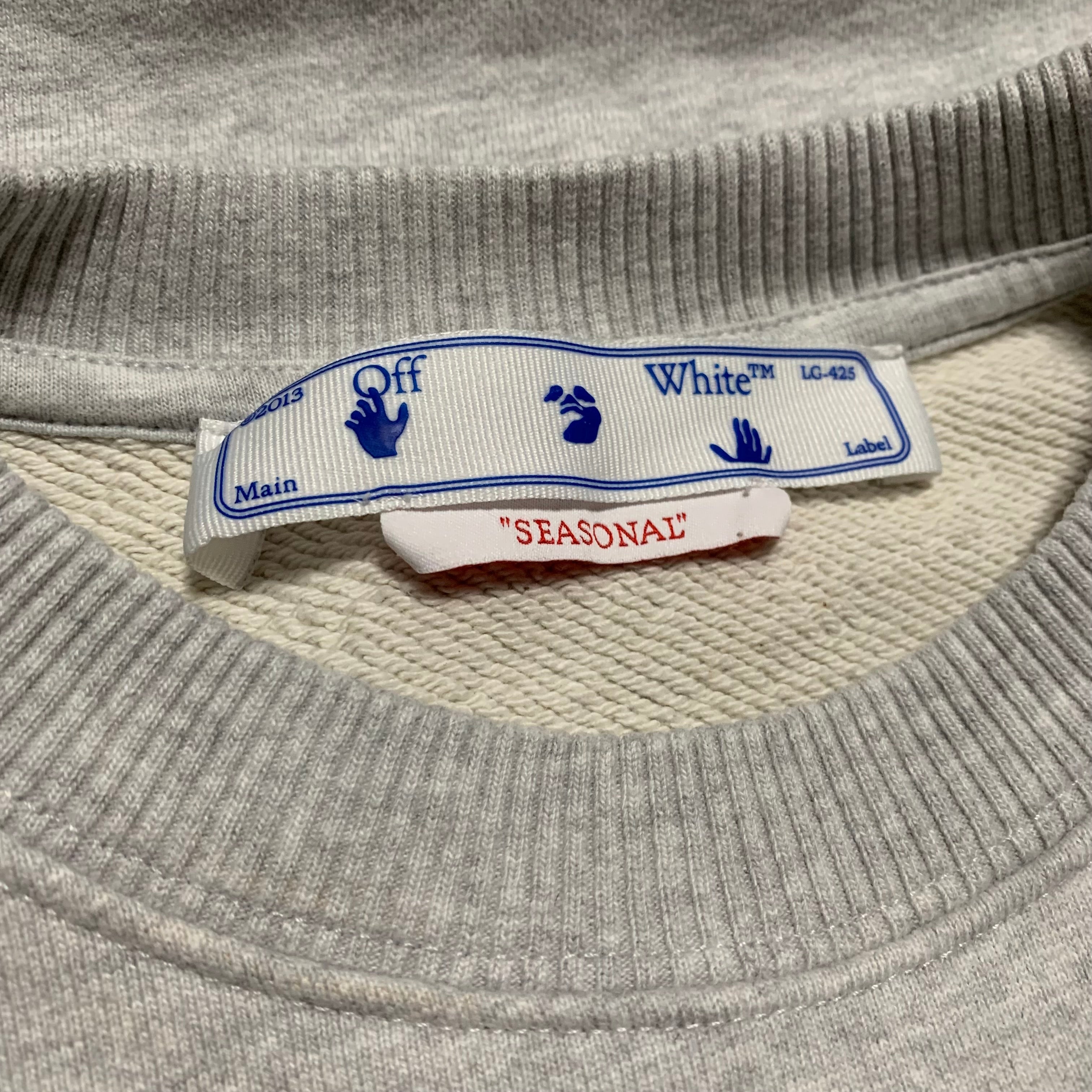 Off White Medium Wizard Cartoon Graffiti Grey Sweatshirt Crewneck Virgil Abloh