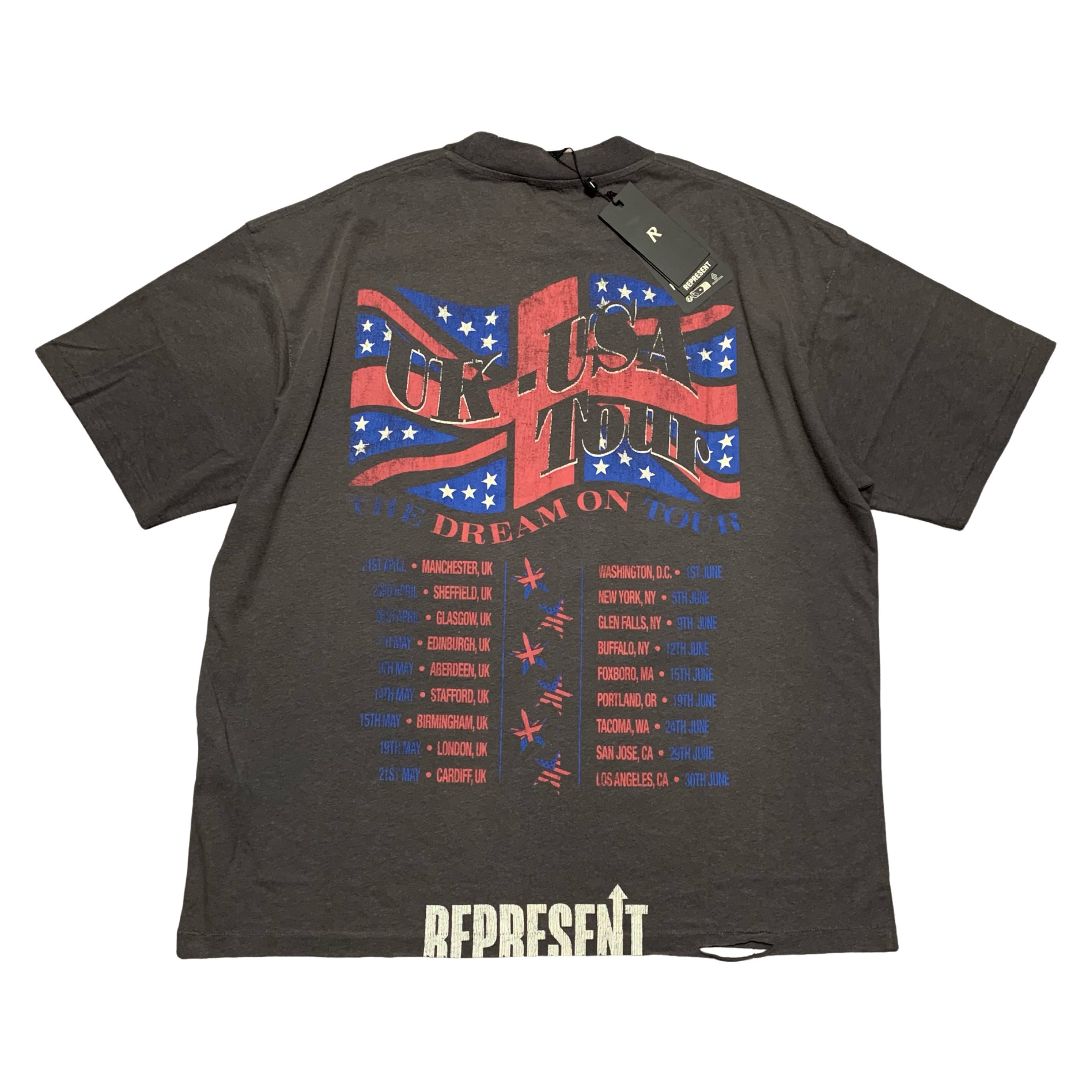 Represent Large Dream On Tour Sun Fade Grey Tee