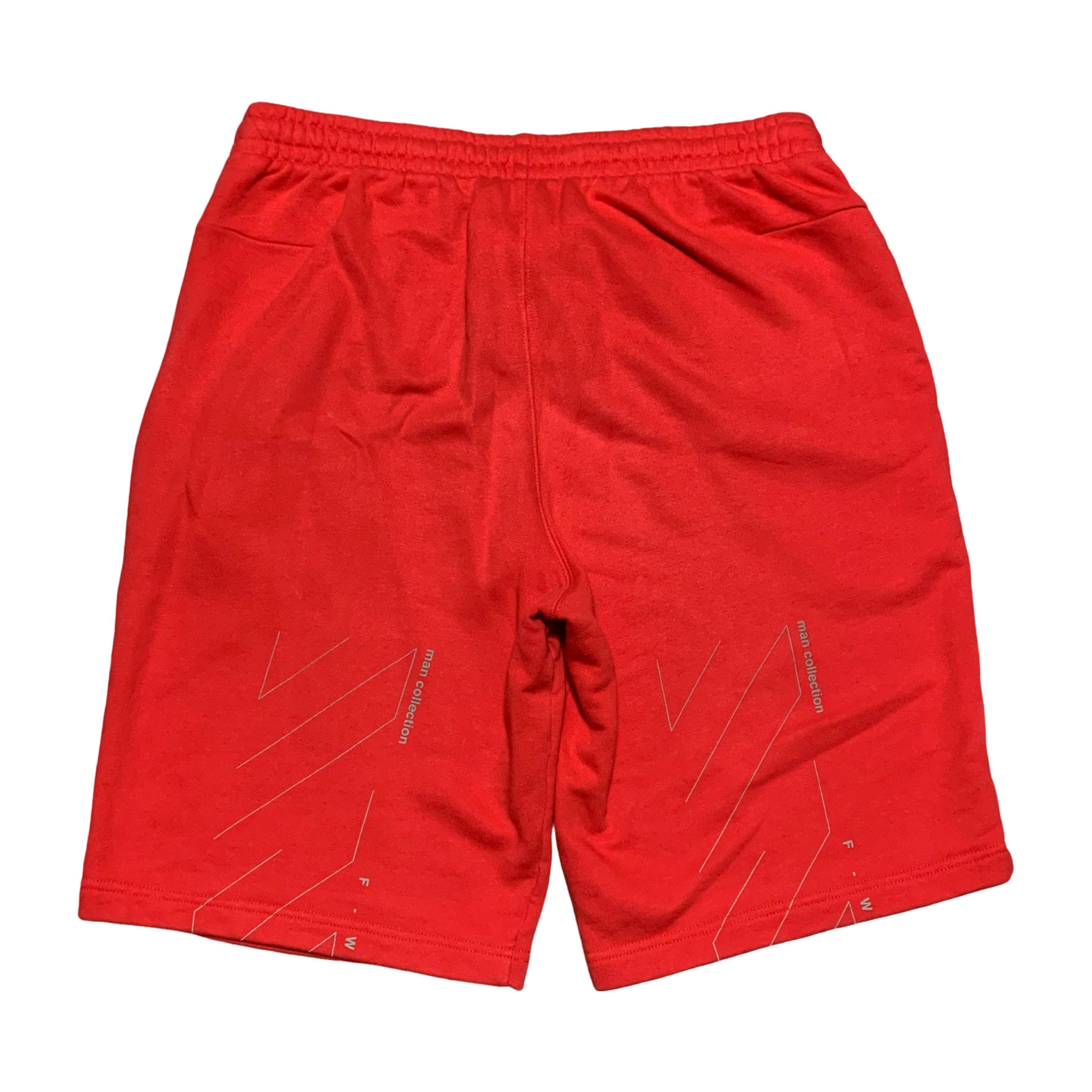Off White XL Shorts Outline Diag Red Bottoms Virgil Abloh