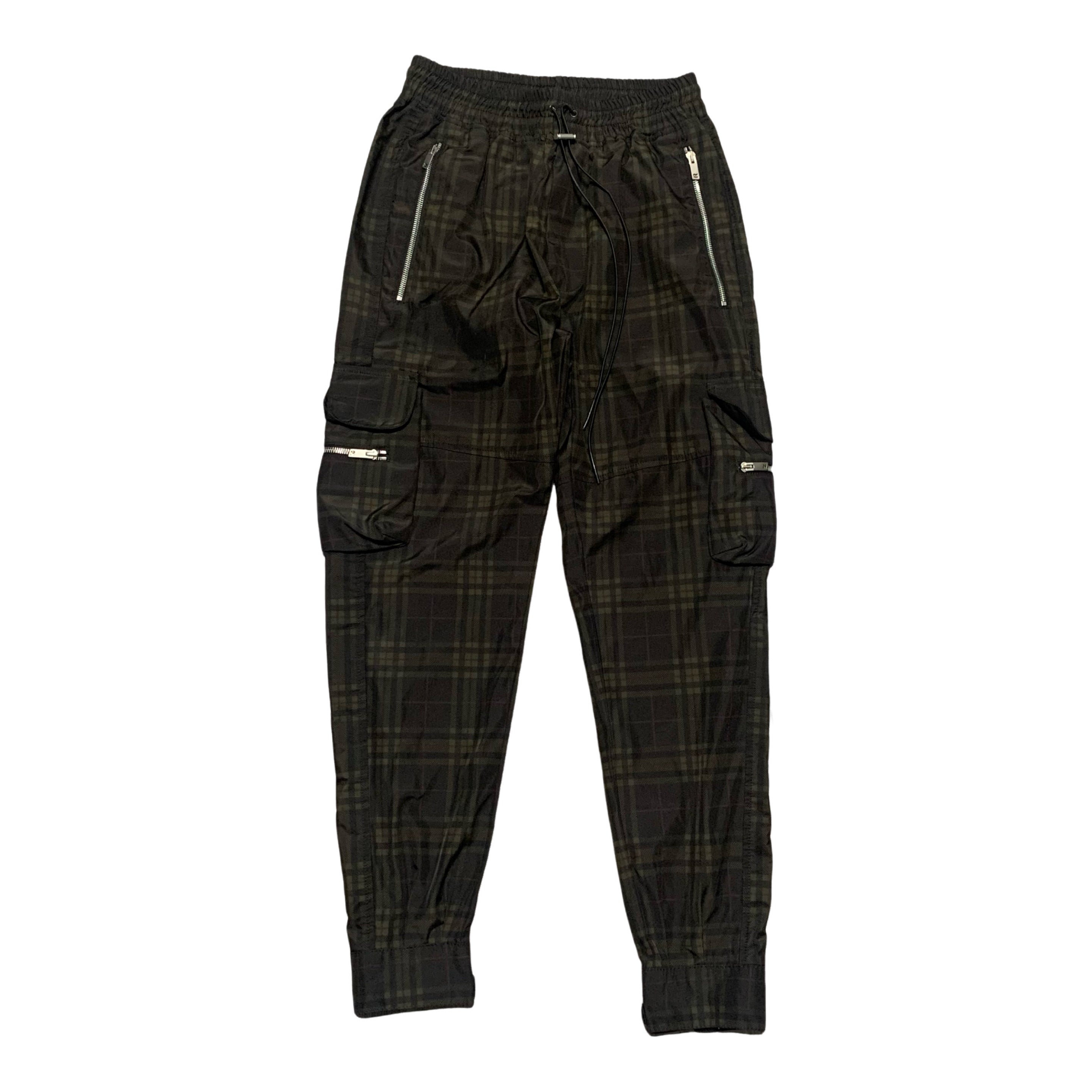 Represent Medium Tartan Check Brown Cargo Pant Bottoms