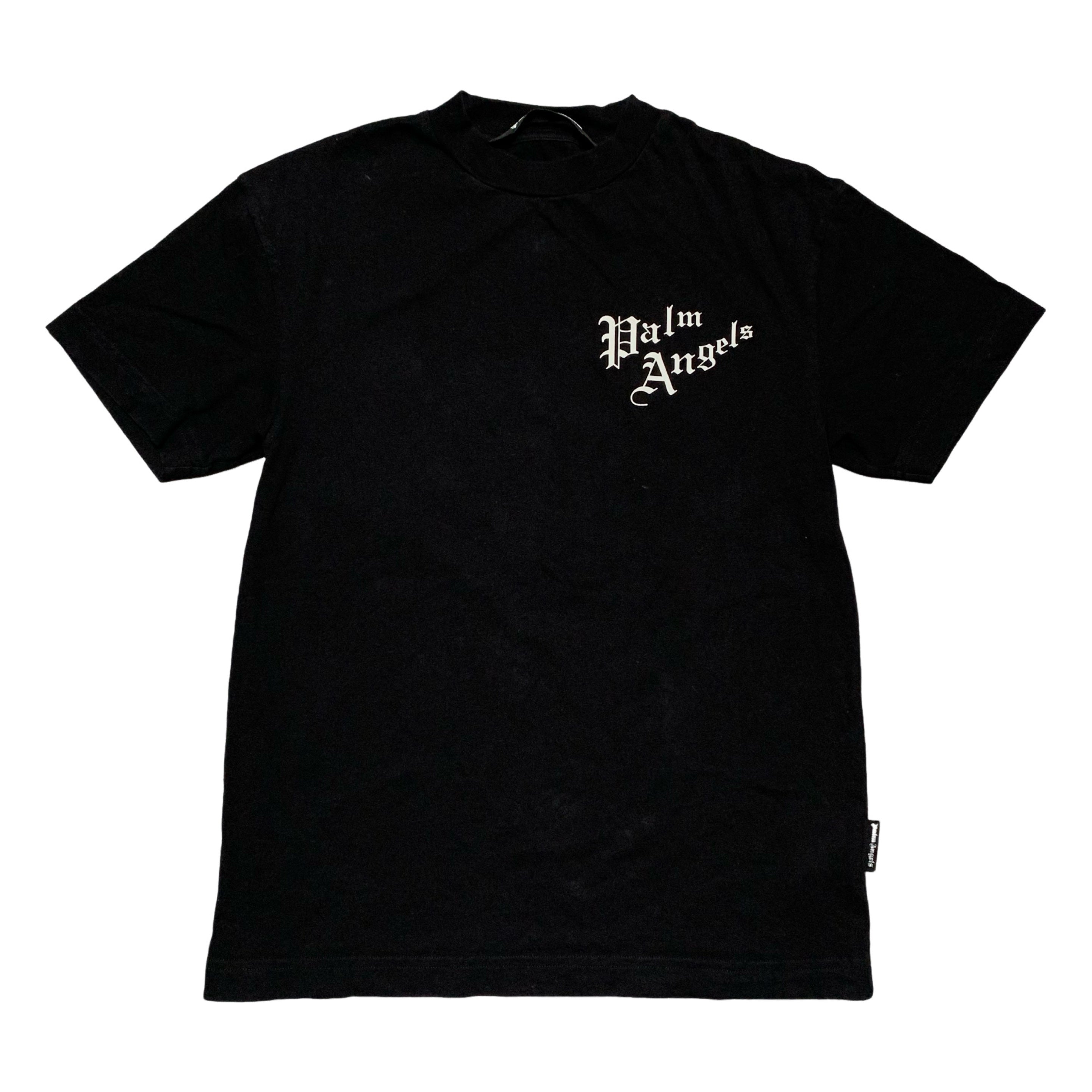 Palm Angels Small Heart Back Graphic Black Tee