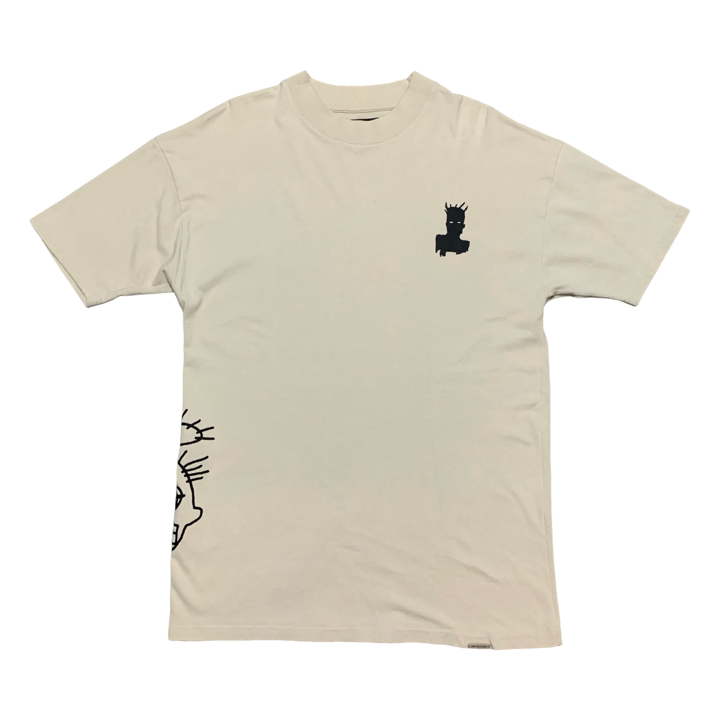 Represent Small Basquiat Flat White Tee Sample 1/1