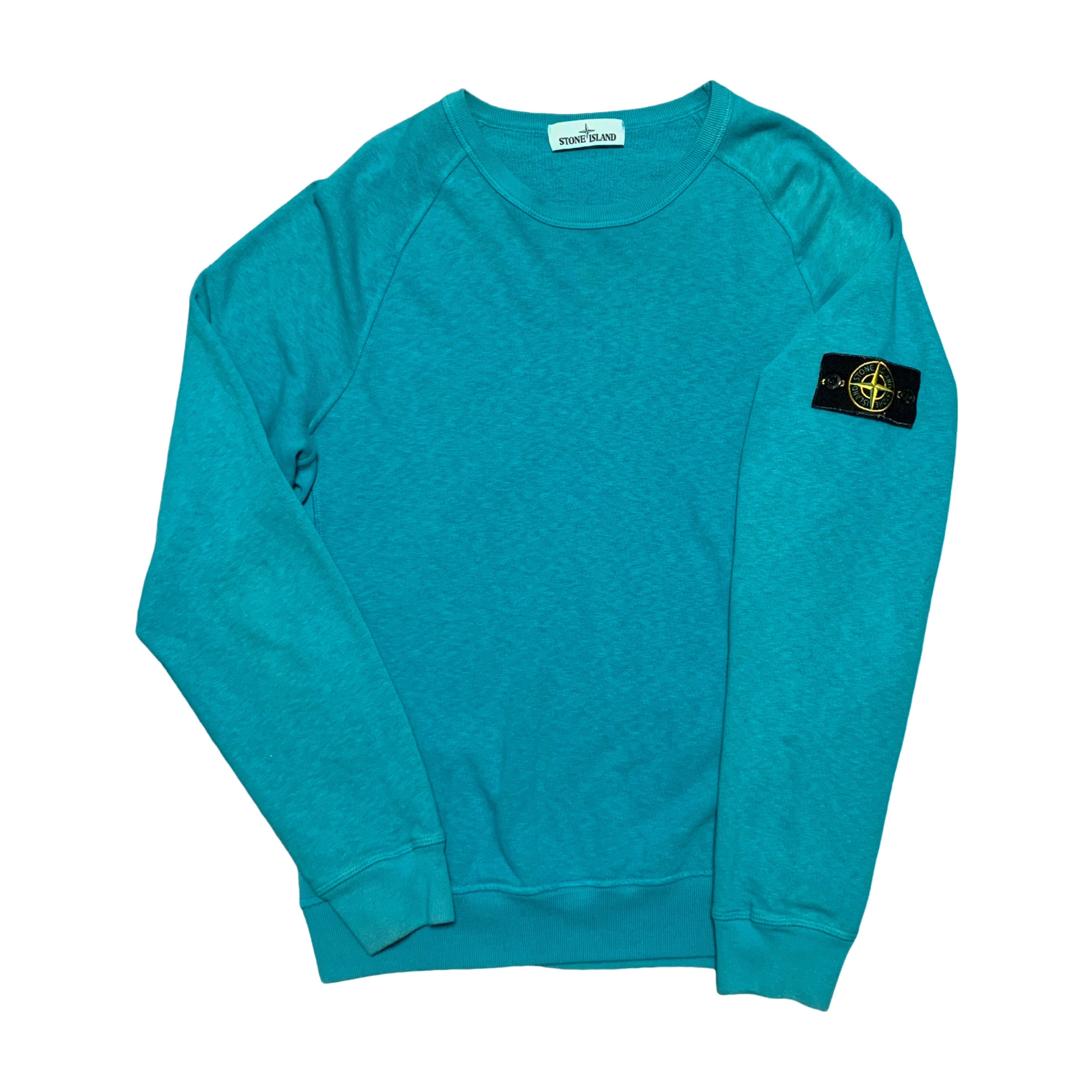 Stone Island Medium Blue Garment Dyed Sweatshirt Crewneck