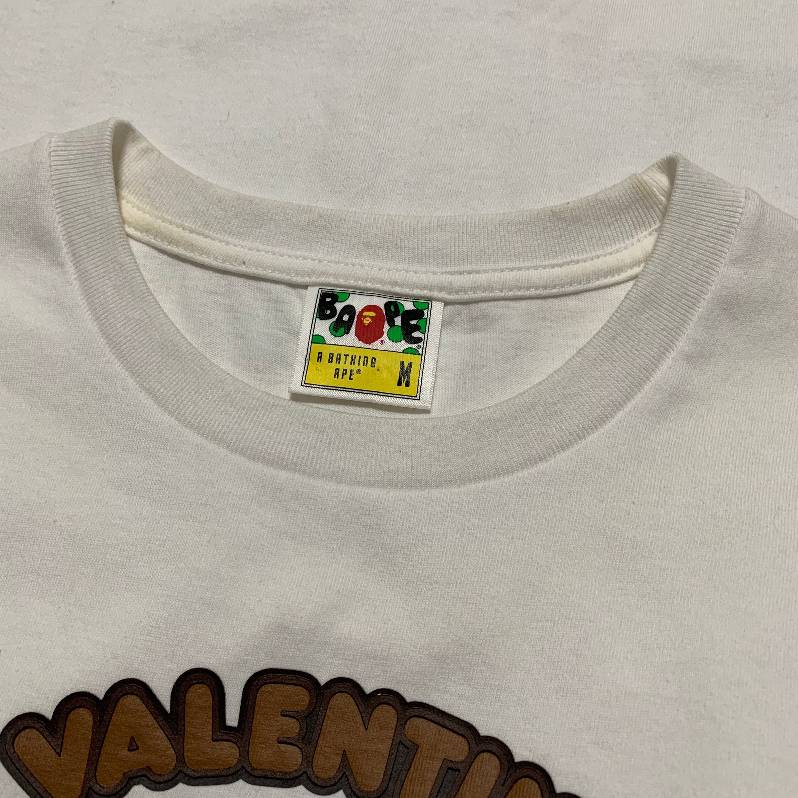 Bape Medium Baby Milo White Tee Valentines Day Exclusive