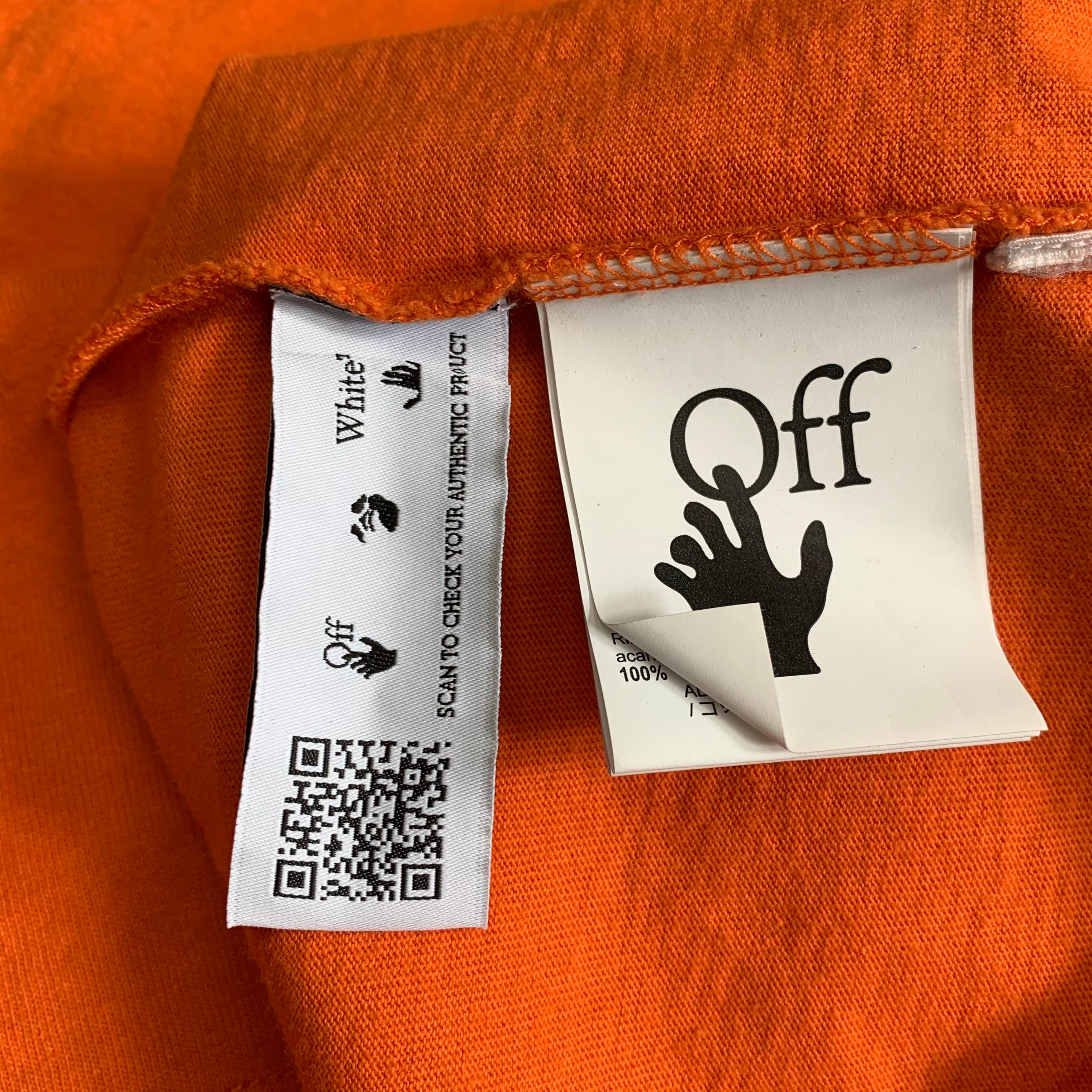 Off White XL Tee Marker Arrows Orange T-Shirt Virgil Abloh