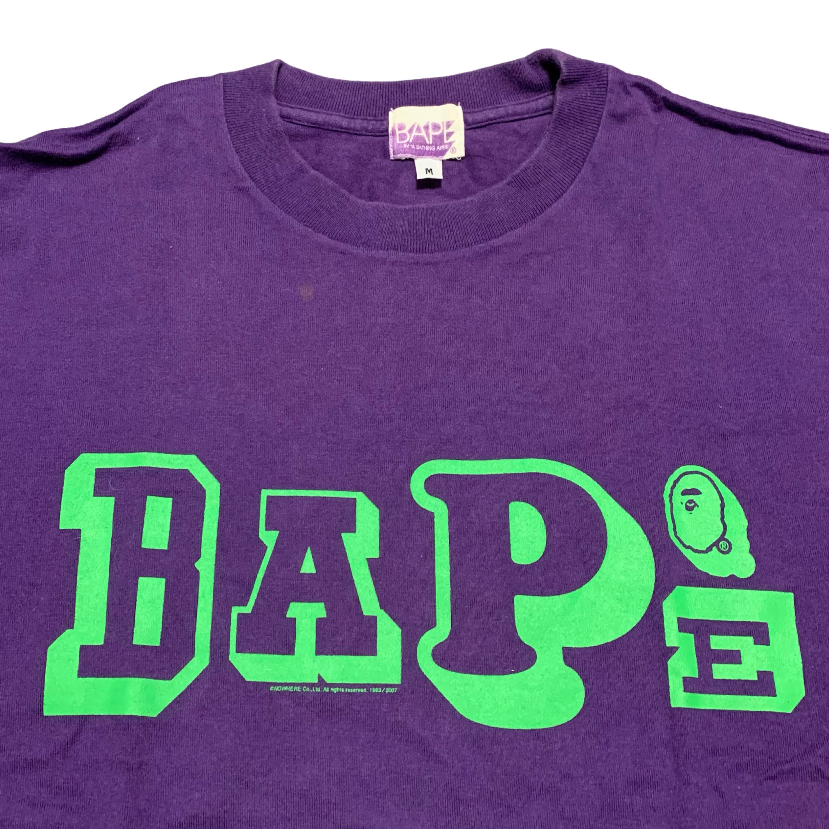 Bape Medium Purple Tee A Bathing Ape Vintage 2007