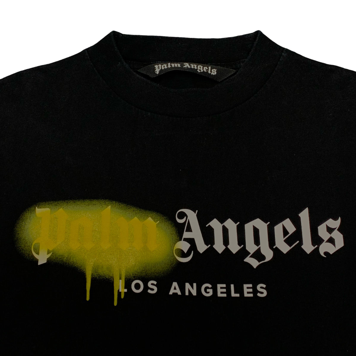 Palm Angels Small Tee Los Angels Sprayed Black T-Shirt