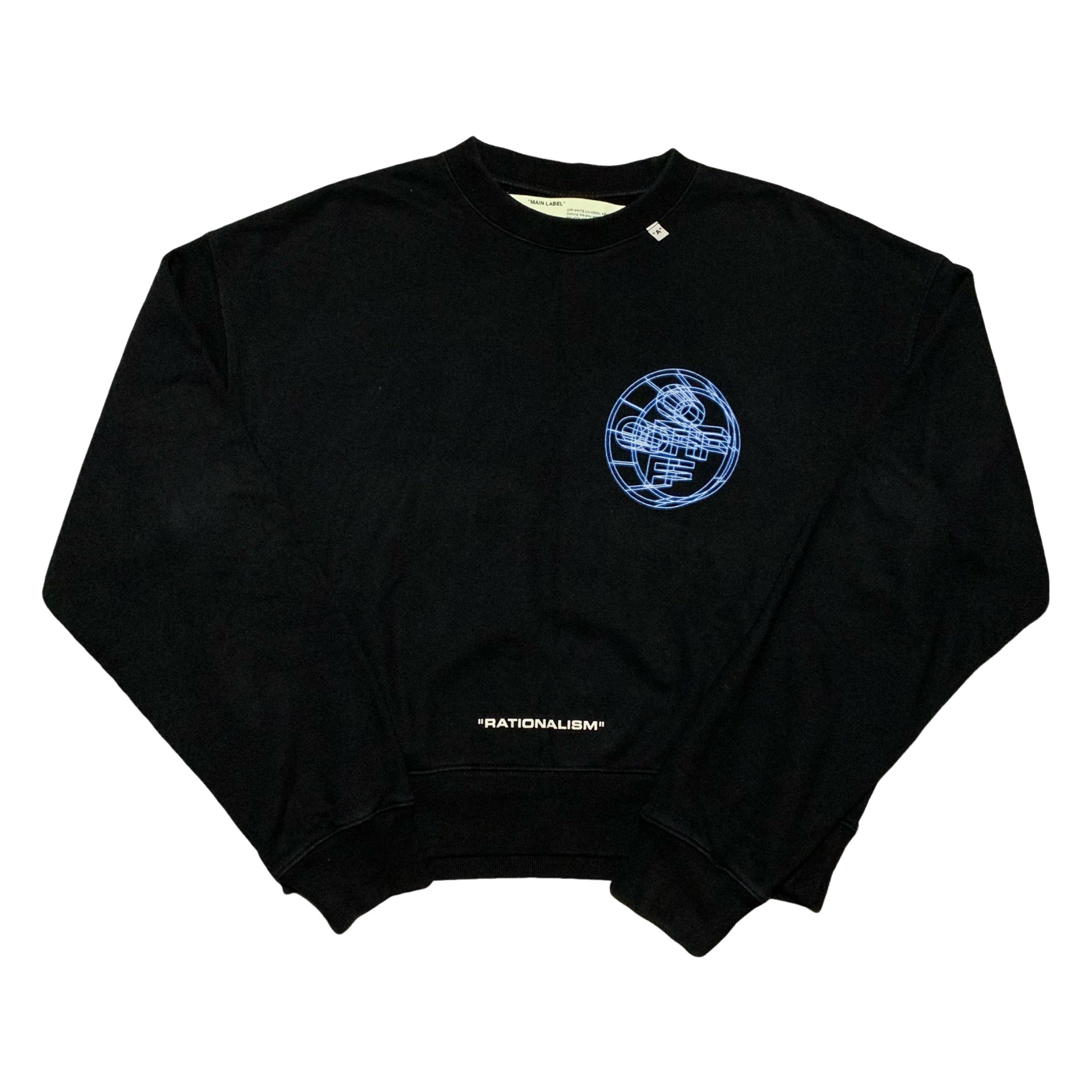 Off White Medium Rationalism Black Sweatshirt Crewneck Virgil Abloh