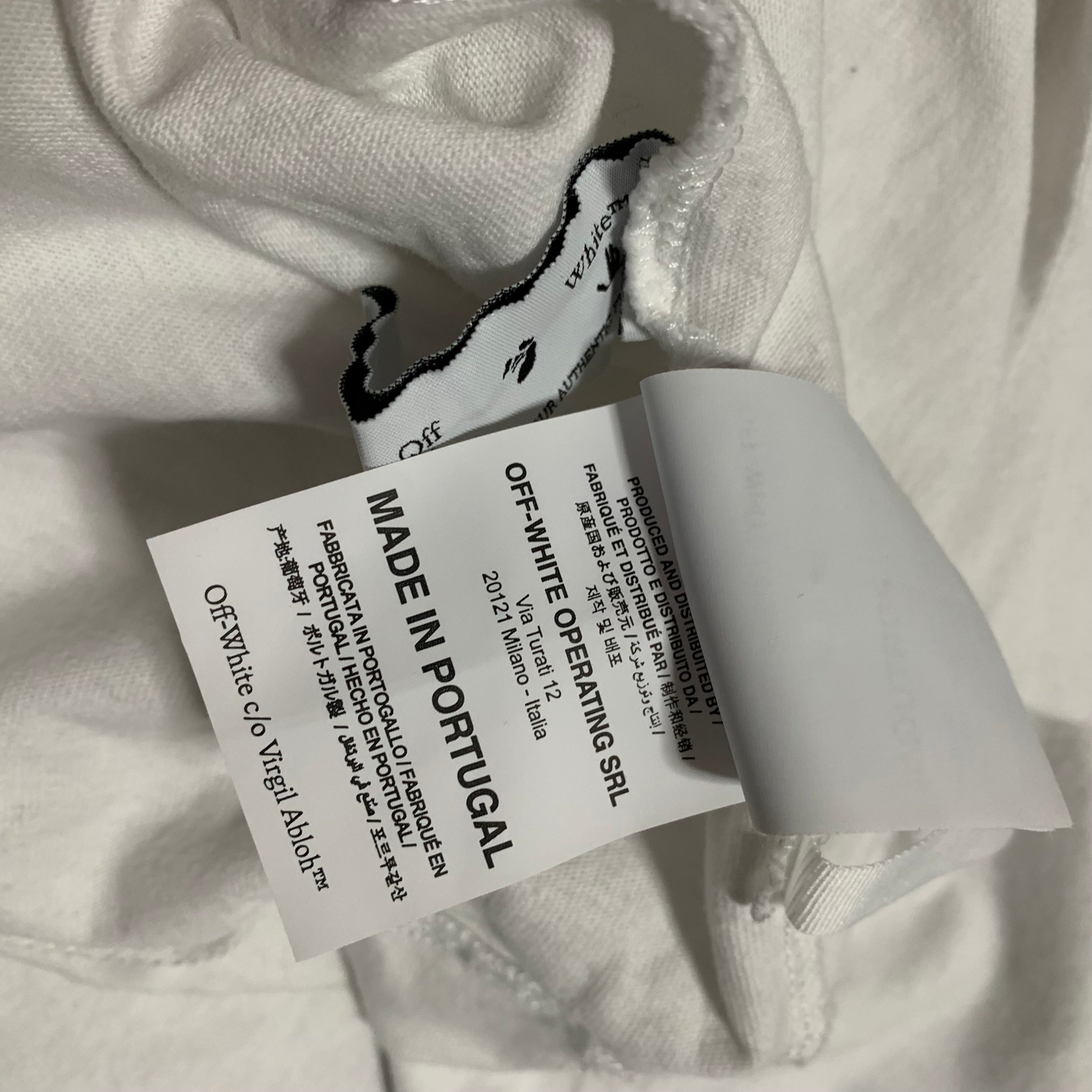 Off White Large Logo Graphic White Tee Virgil Abloh