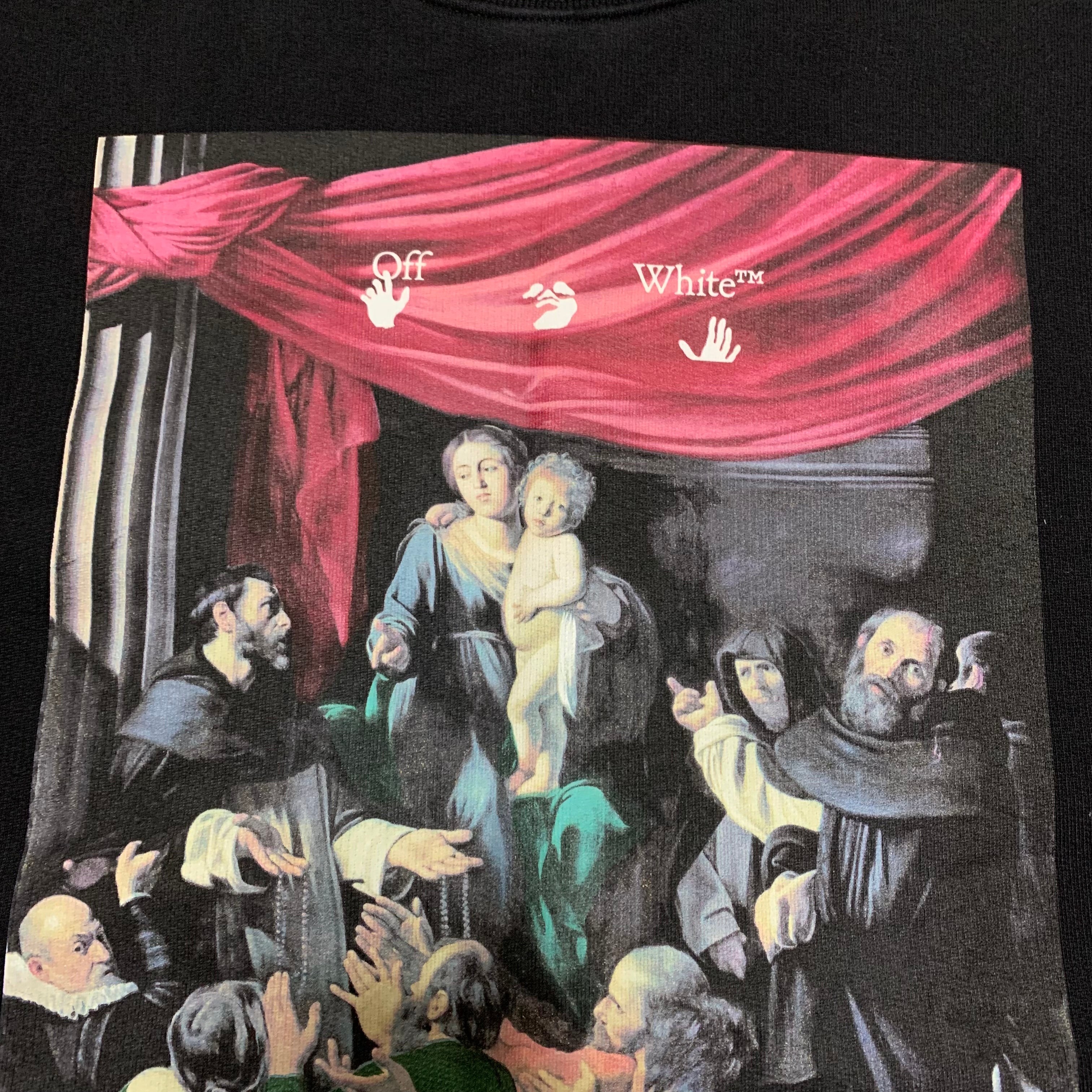 Off White Small Caravaggio Arrows Black Sweater Sweatshirt Crewneck Virgil Abloh