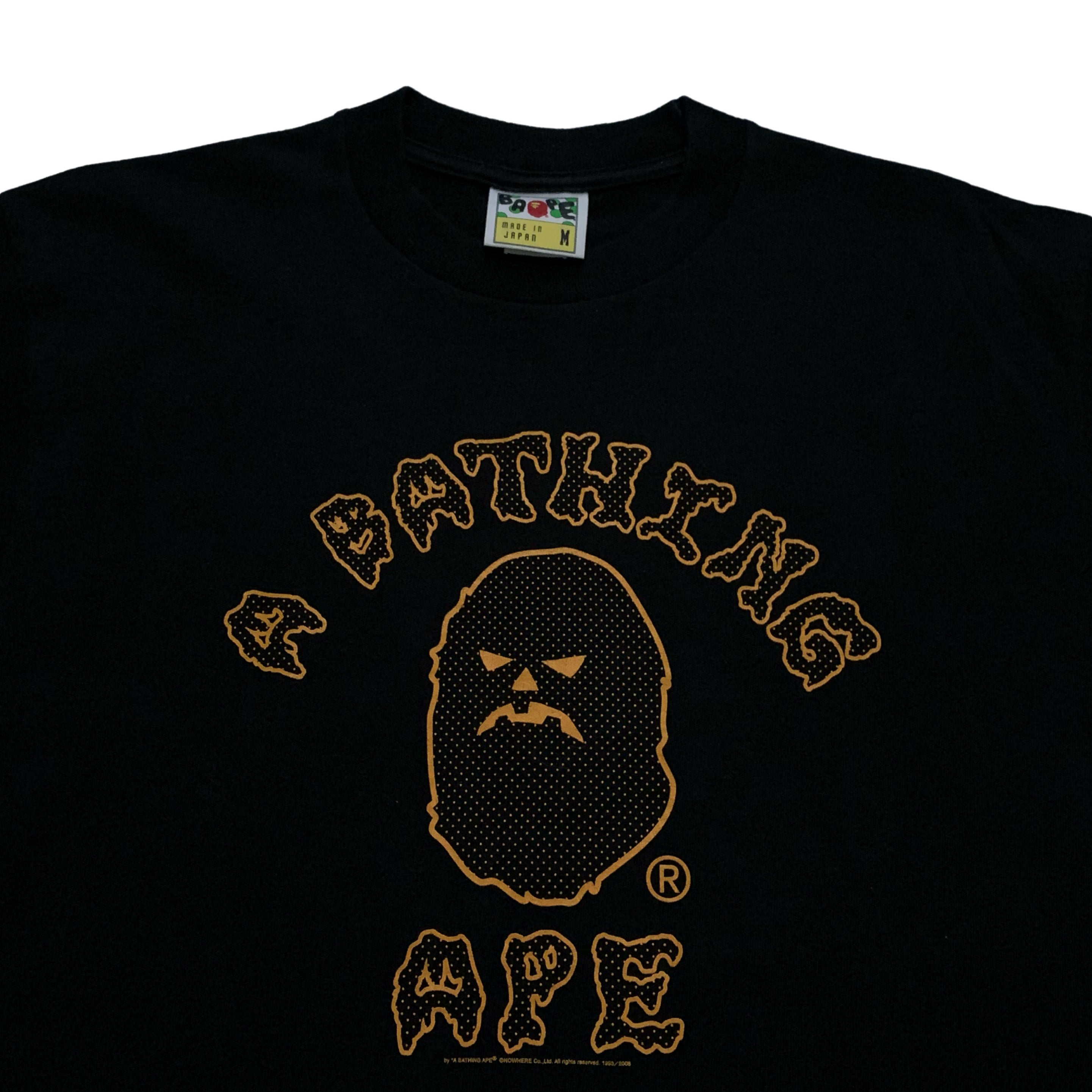 Bape Medium Halloween College Black Tee A Bathing Ape 2008