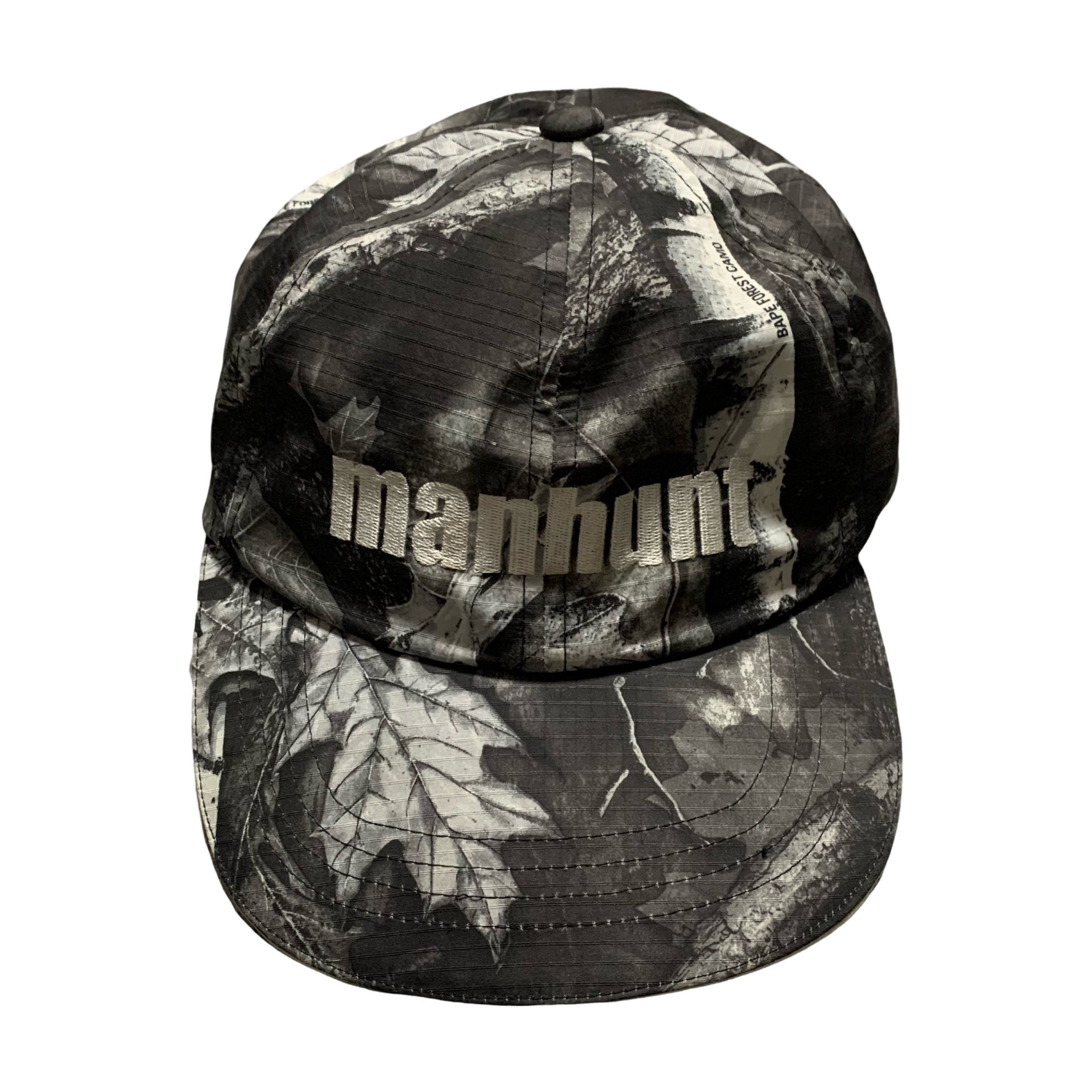 Bape Cap Forest Camo Manhunt Panel Black Hat A Bathing Ape