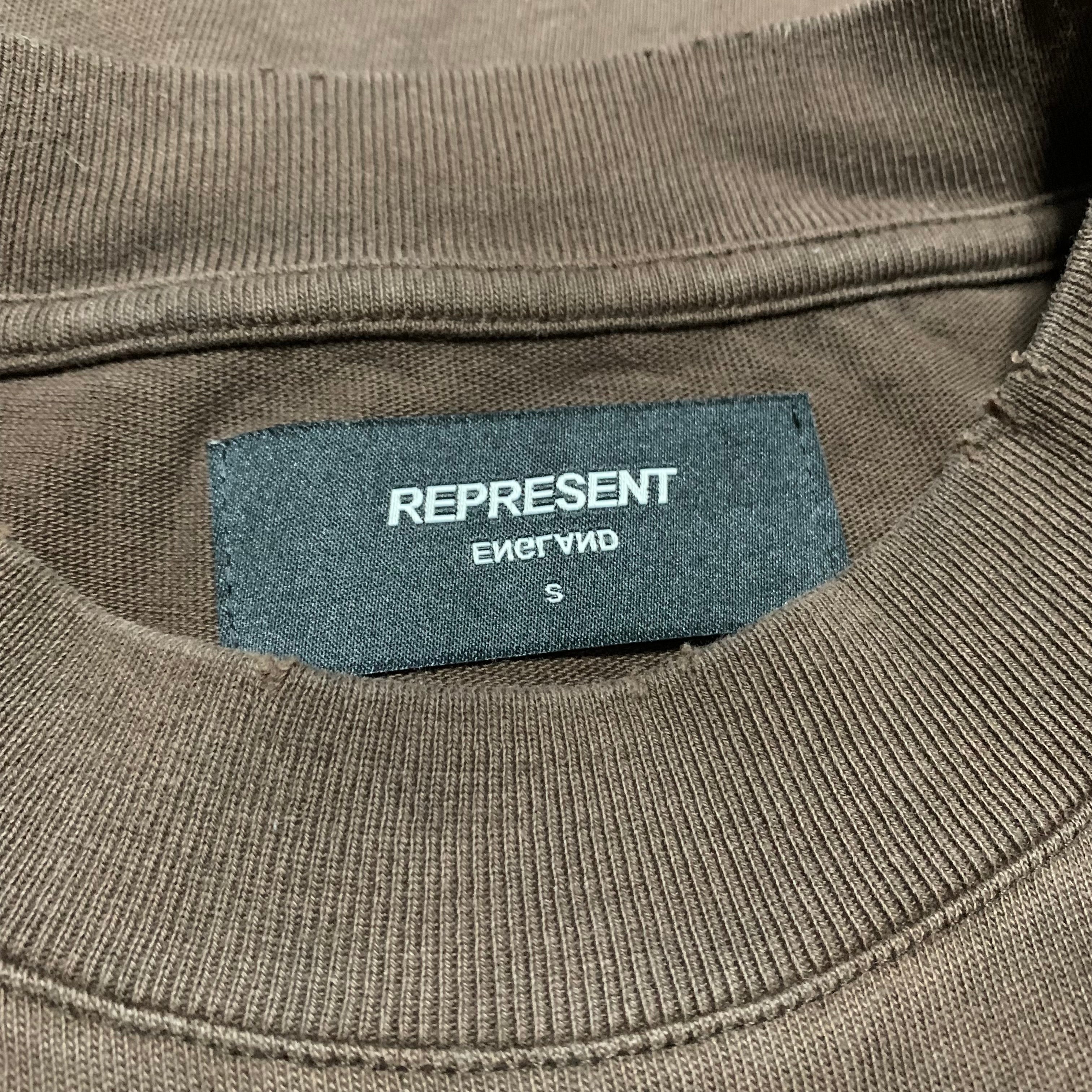 Represent Small Motor Spirit Vintage Brown Oversized Tee
