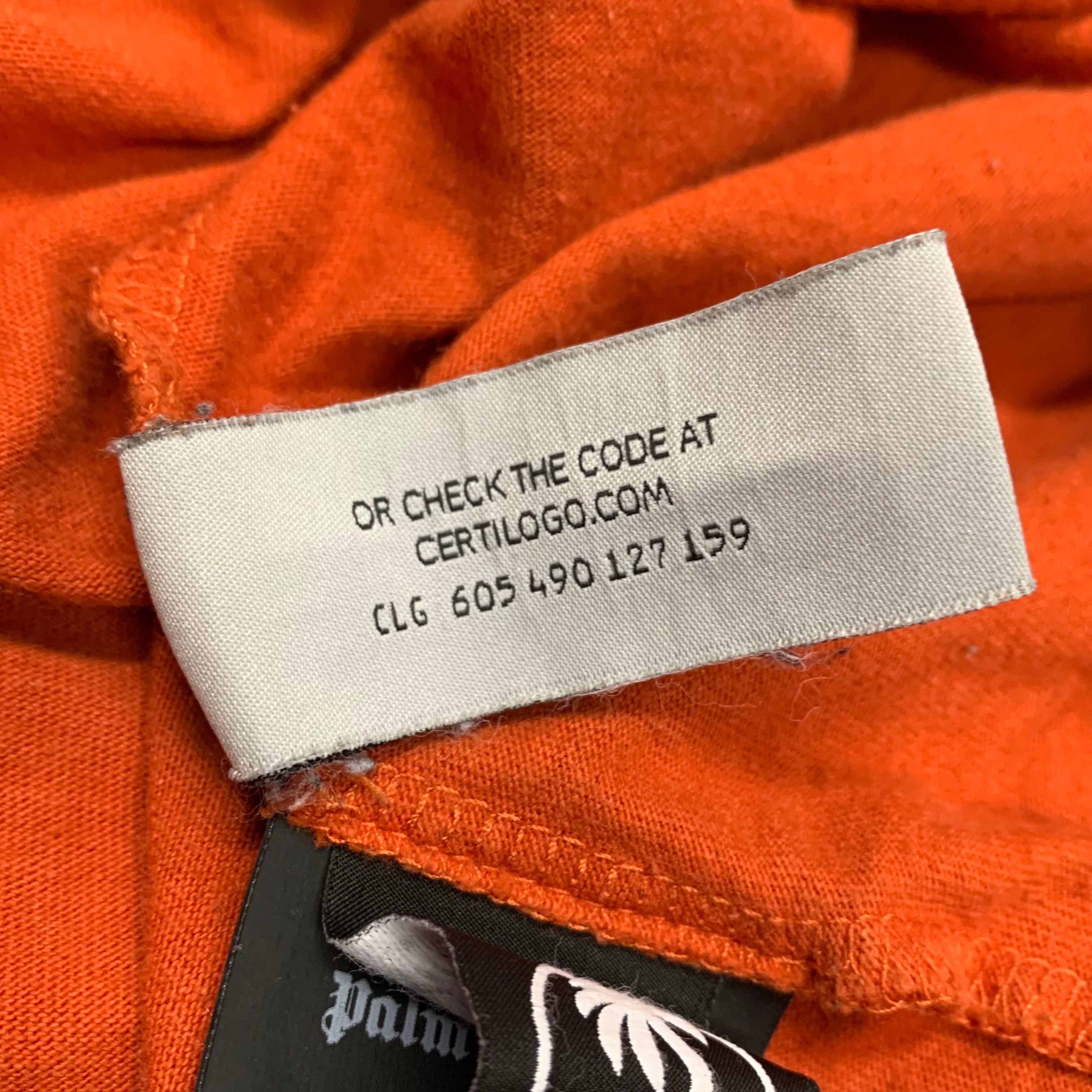 Palm Angels Large Tee Bear Classic Orange T-Shirt