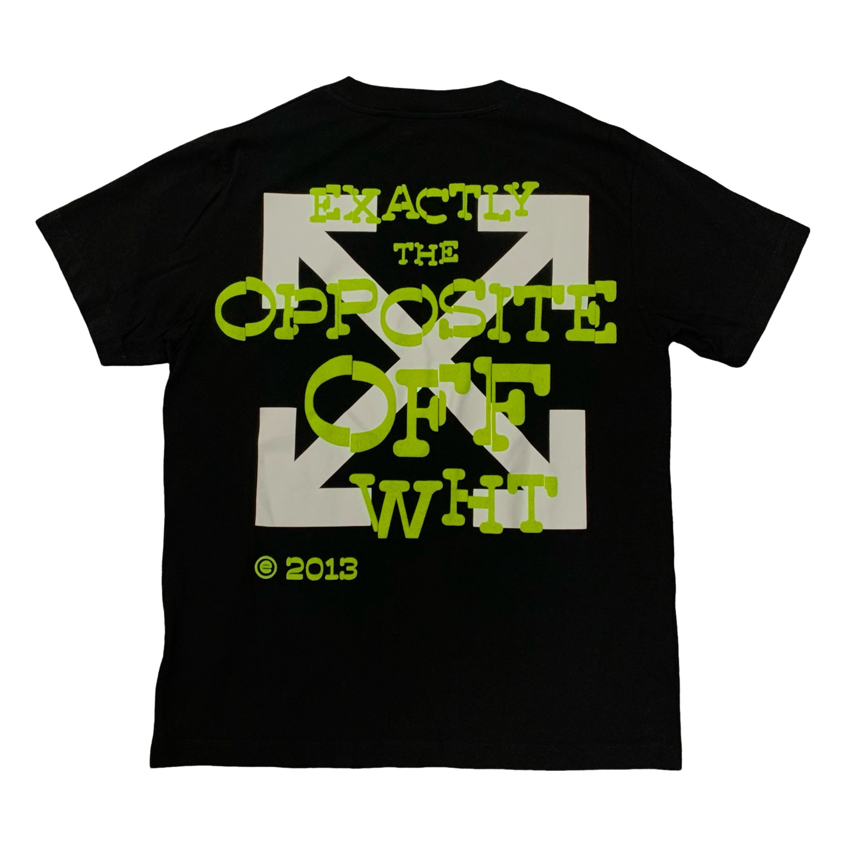 Off White Medium Tee Exactly The Opposite Arrows Black T-Shirt Virgil Abloh