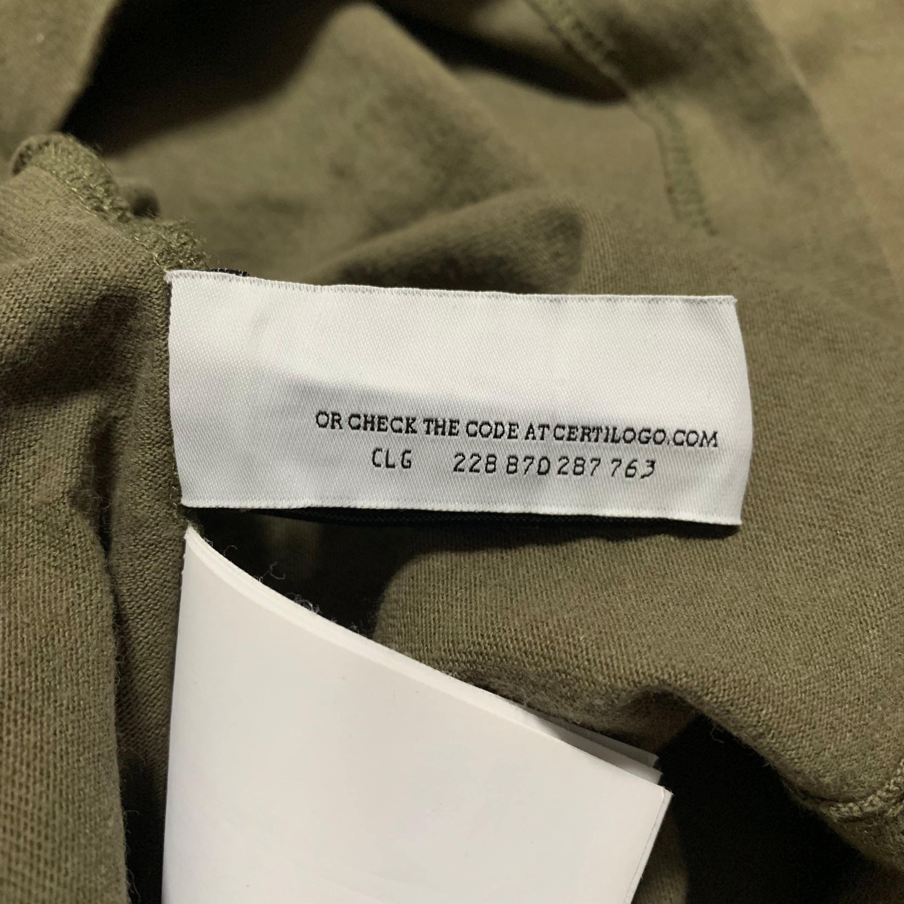 Off White XL Brick Arrows Khaki Green Tee Virgil Abloh