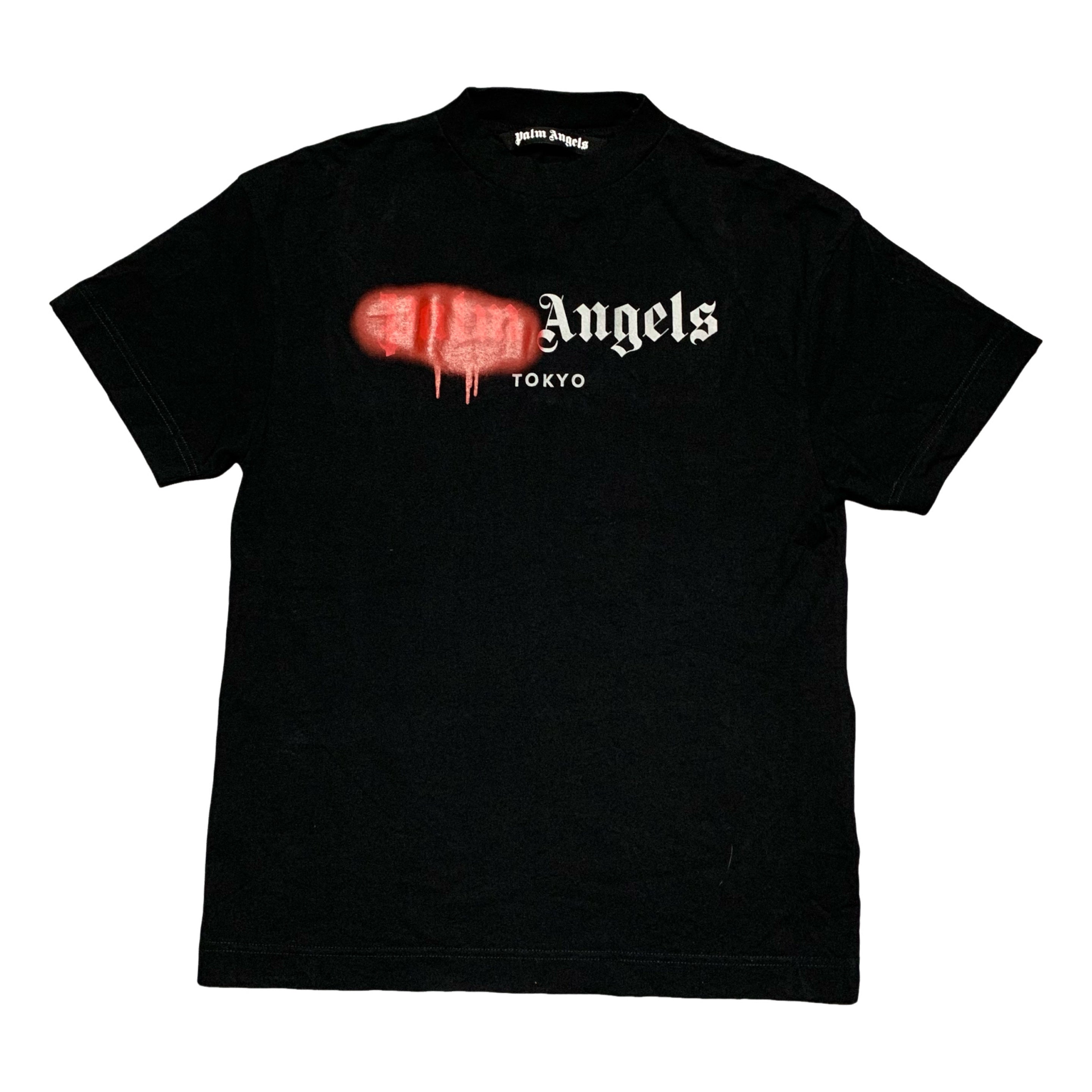 Palm Angels Small Tokyo Sprayed Black Tee