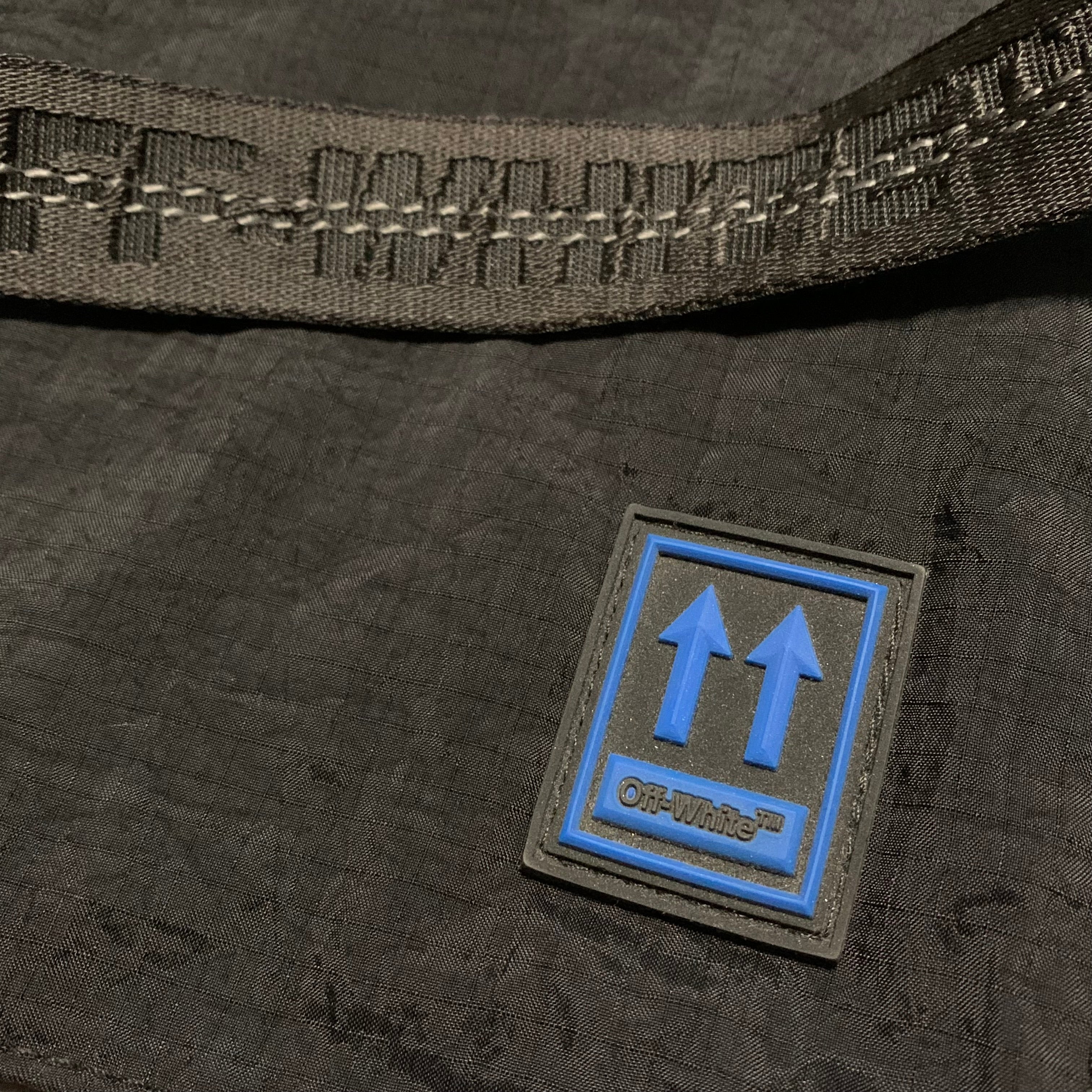 Off White Bag Flat Crossbody Black In Crinkle Nylon 2019 Virgil Abloh Unisex