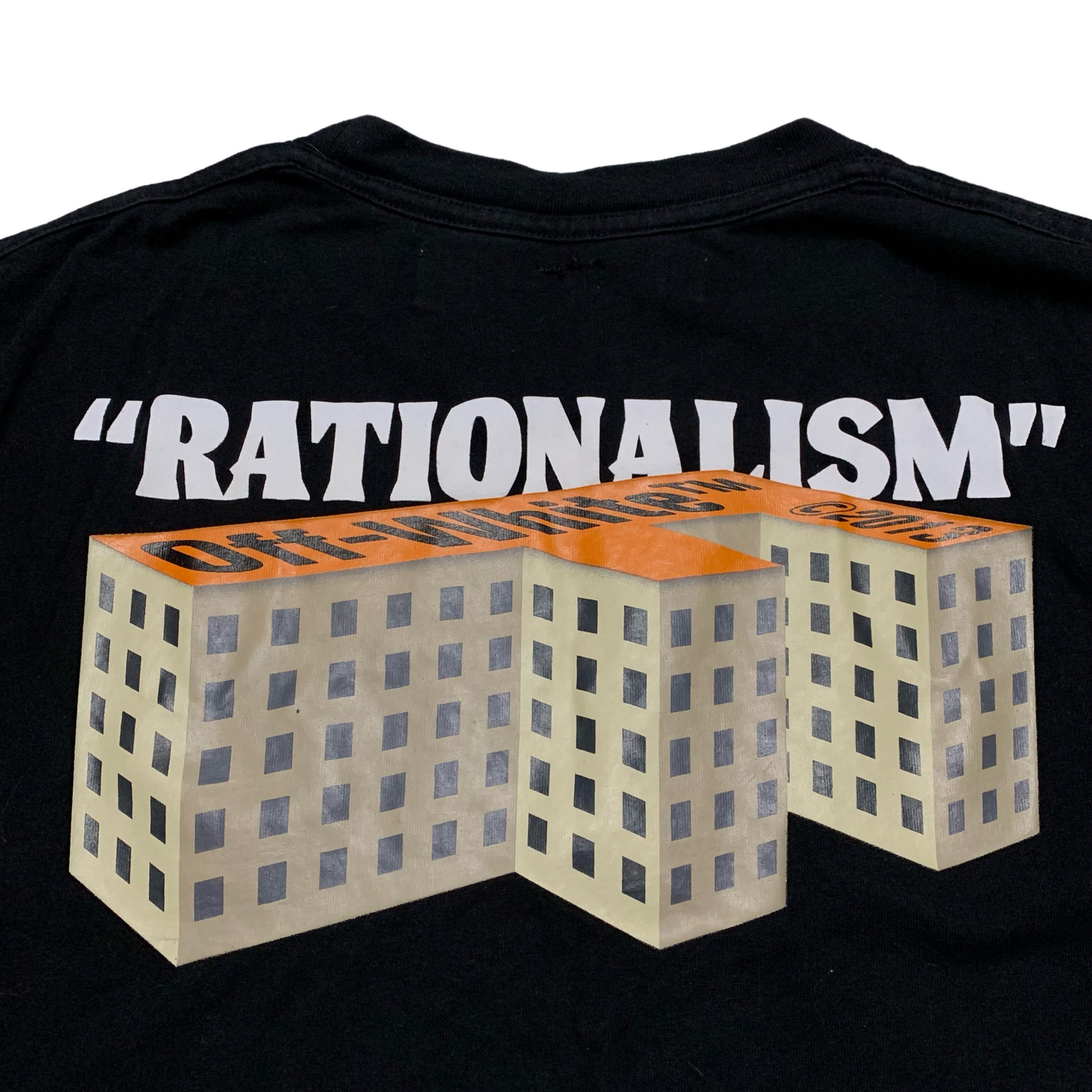 Off White Medium Black Tee 'Rationalism' Virgil Abloh (OMAA027R20185007)