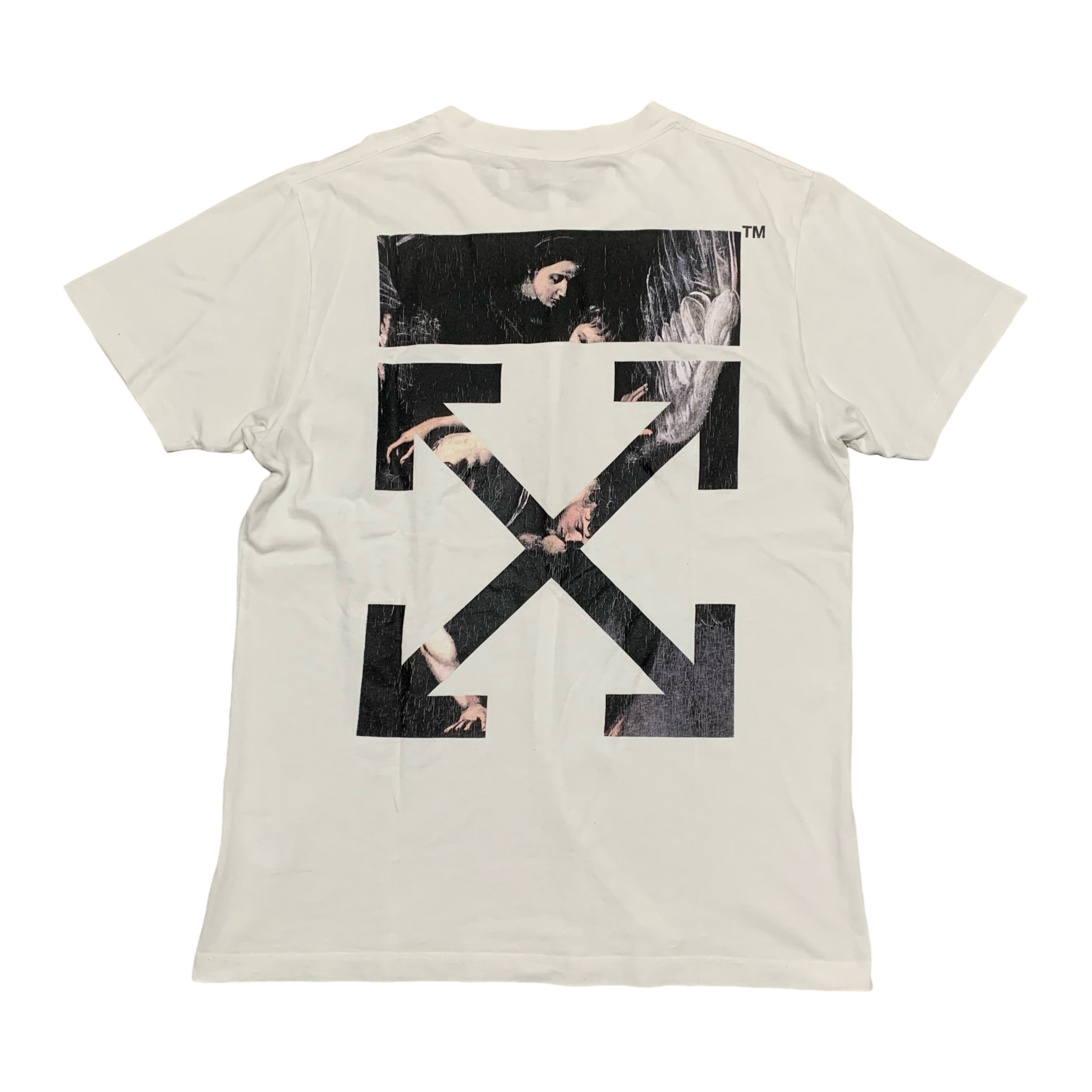 Off White Large Caravaggio Arrows White Tee Virgil Abloh