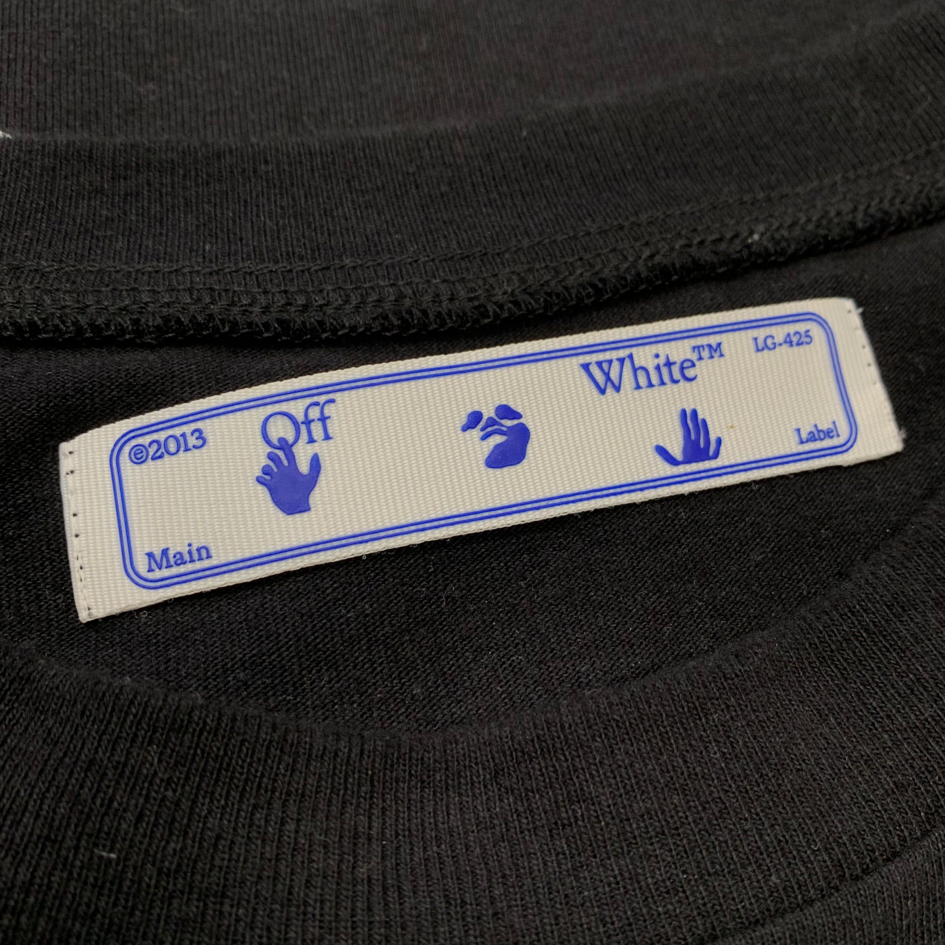 Off White Medium Tee Pascal Skeleton Arrows Black T-Shirt Virgil Abloh