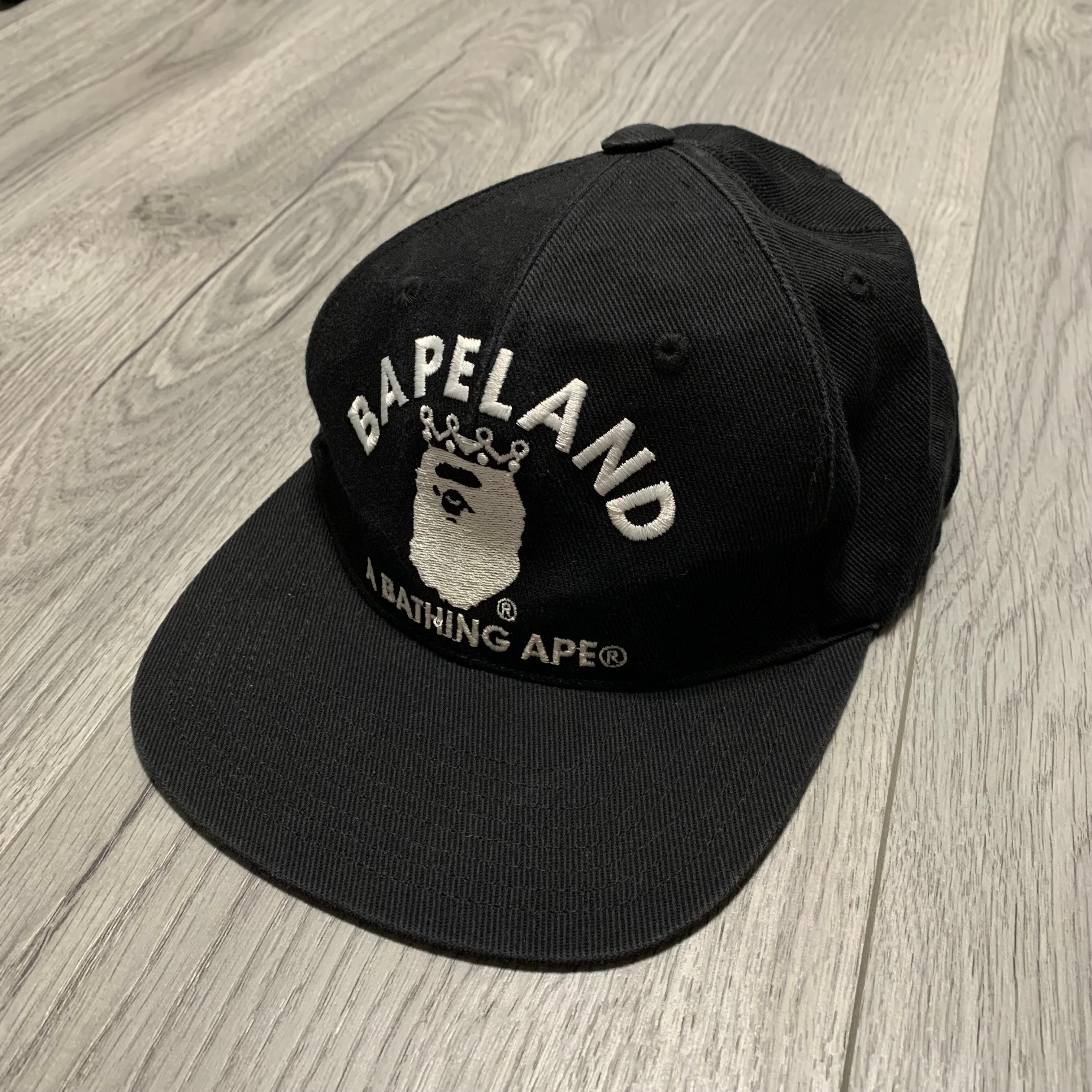Bape Cap BAPELAND Black Hat Snapback A Bathing Ape
