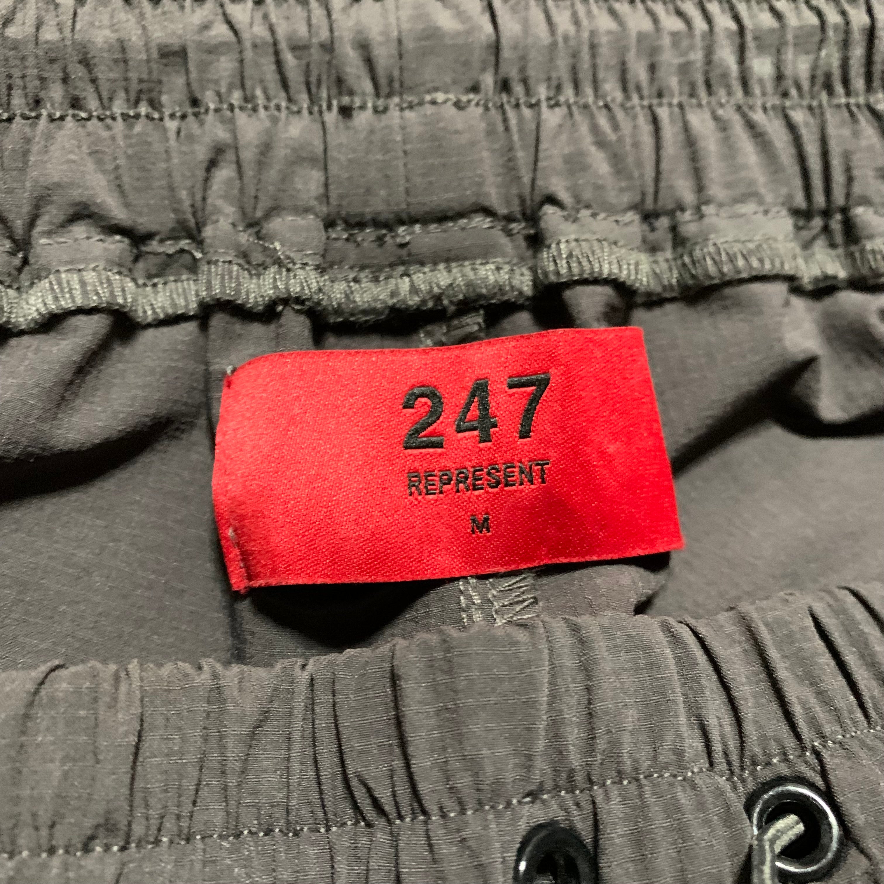 Represent Medium 247 Track Pants Bottoms Grey Zip Cargos