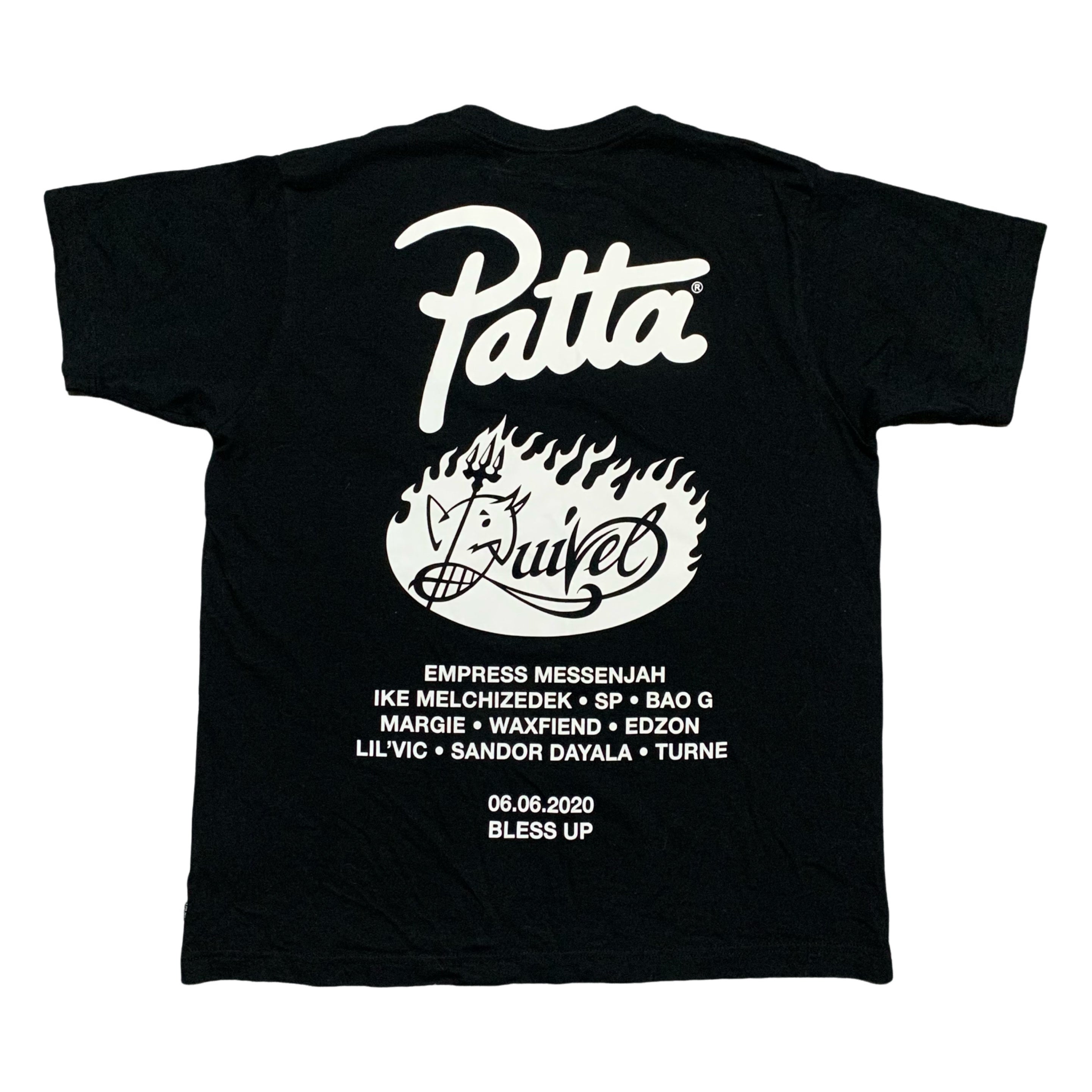 Patta Medium De Duivel Black Tee Amsterdam RARE 2020