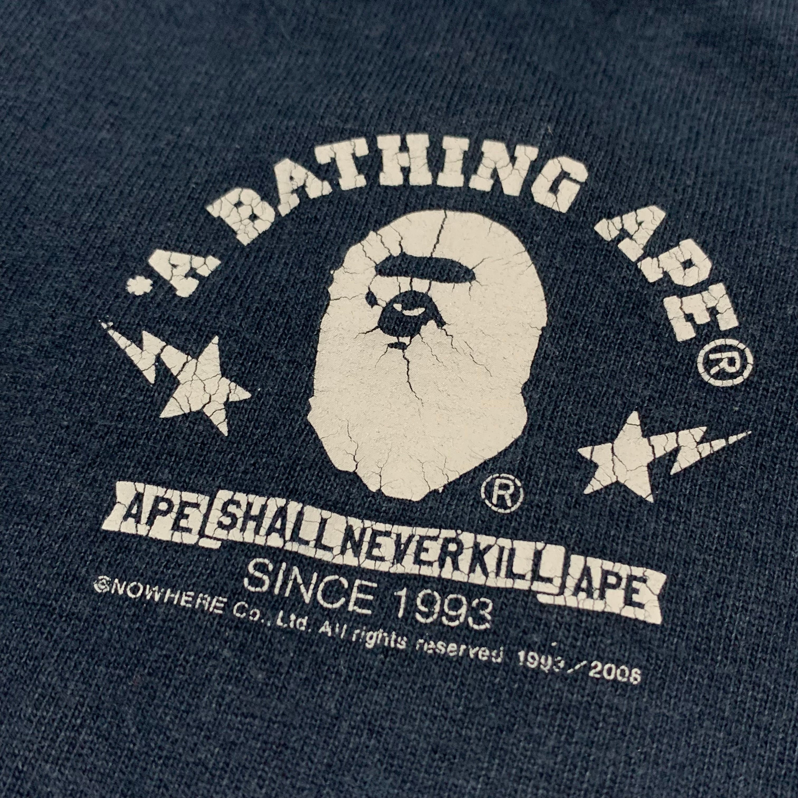 Bape Large Bape Camo By Bathing Ape Navy Blue Tee 2008