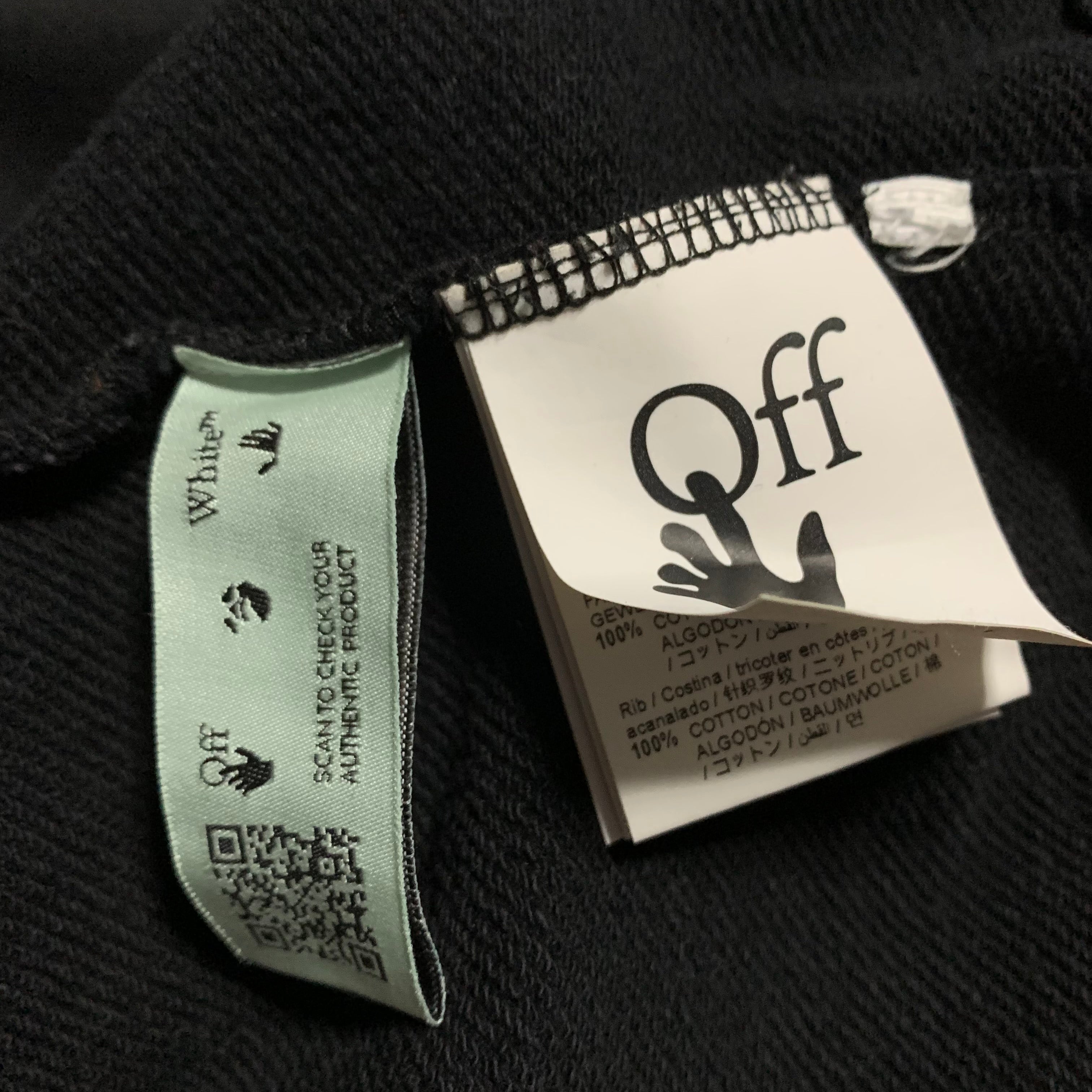 Off White XS Arrows Black Birds Black Sweatshirt Crewneck Virgil Abloh