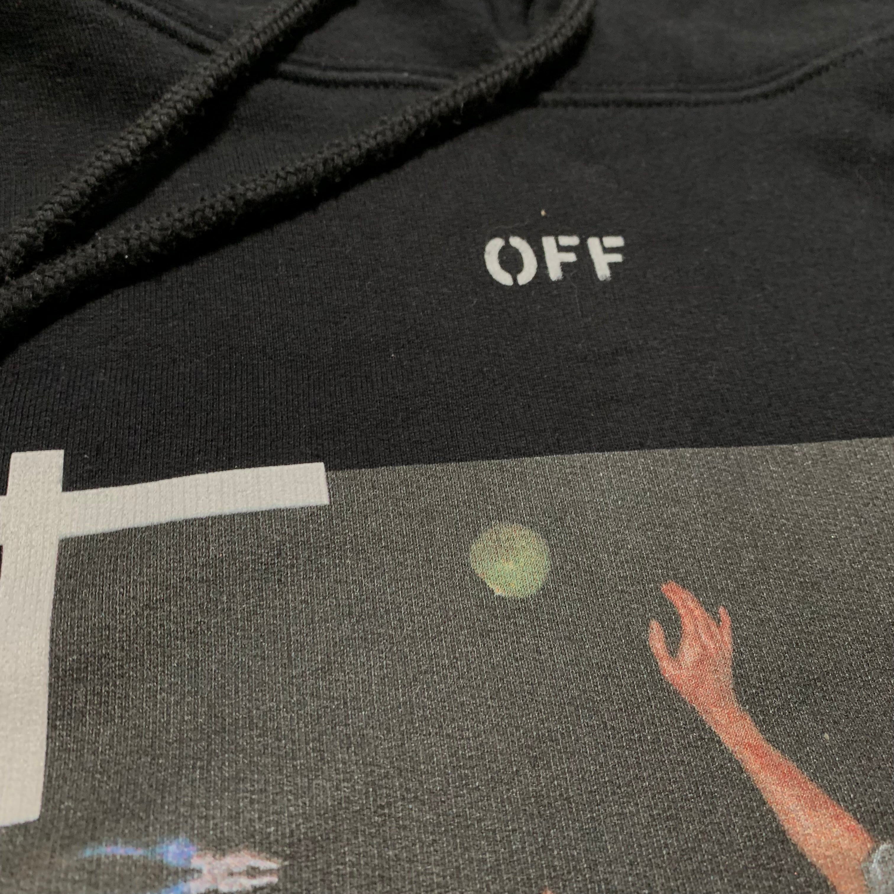 Off White Medium Pascal Arrows Black Hoodie Virgil Abloh Skeleton