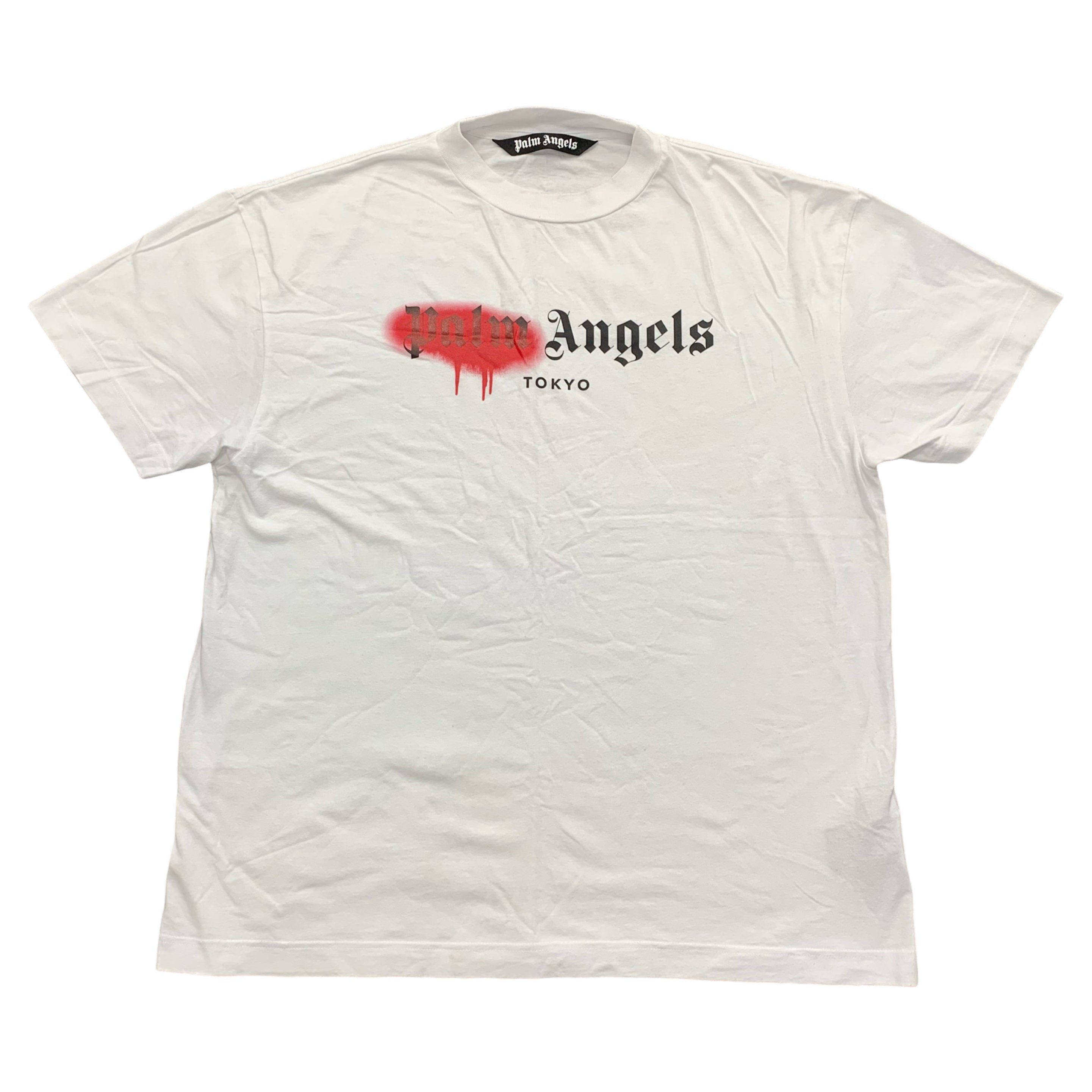 Palm Angels XXL Tee Tokyo Sprayed White T-Shirt