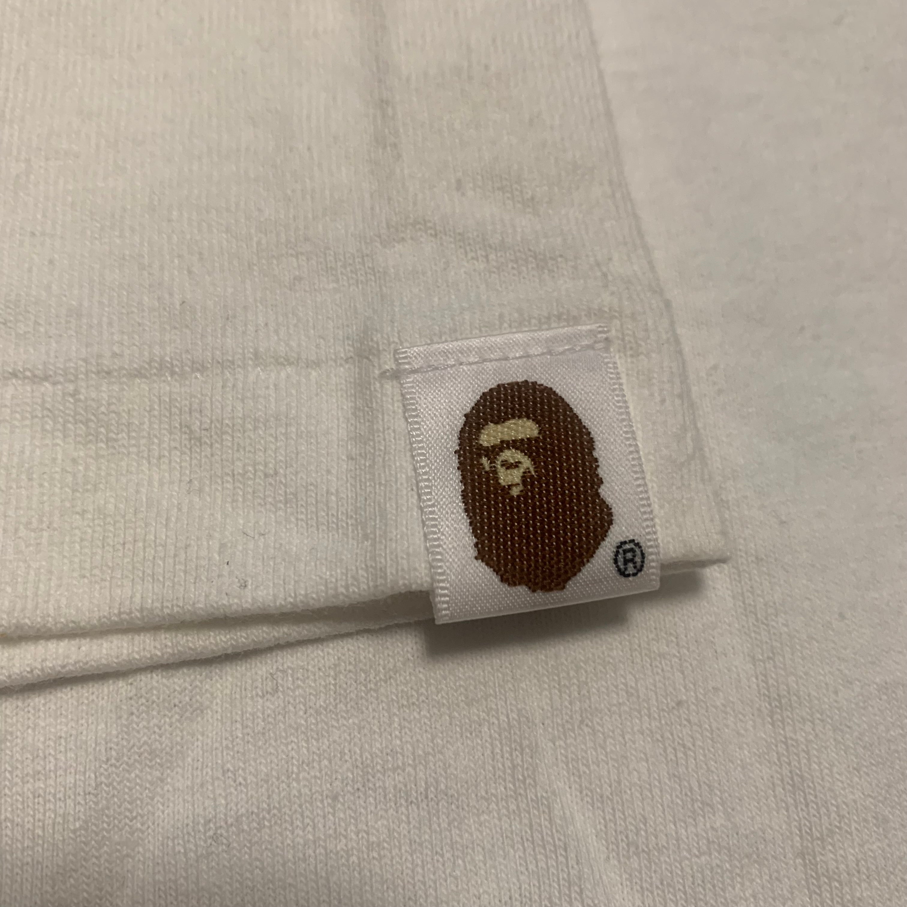 Bape Medium Ghost Ape Head White Tee Relaxed Fit