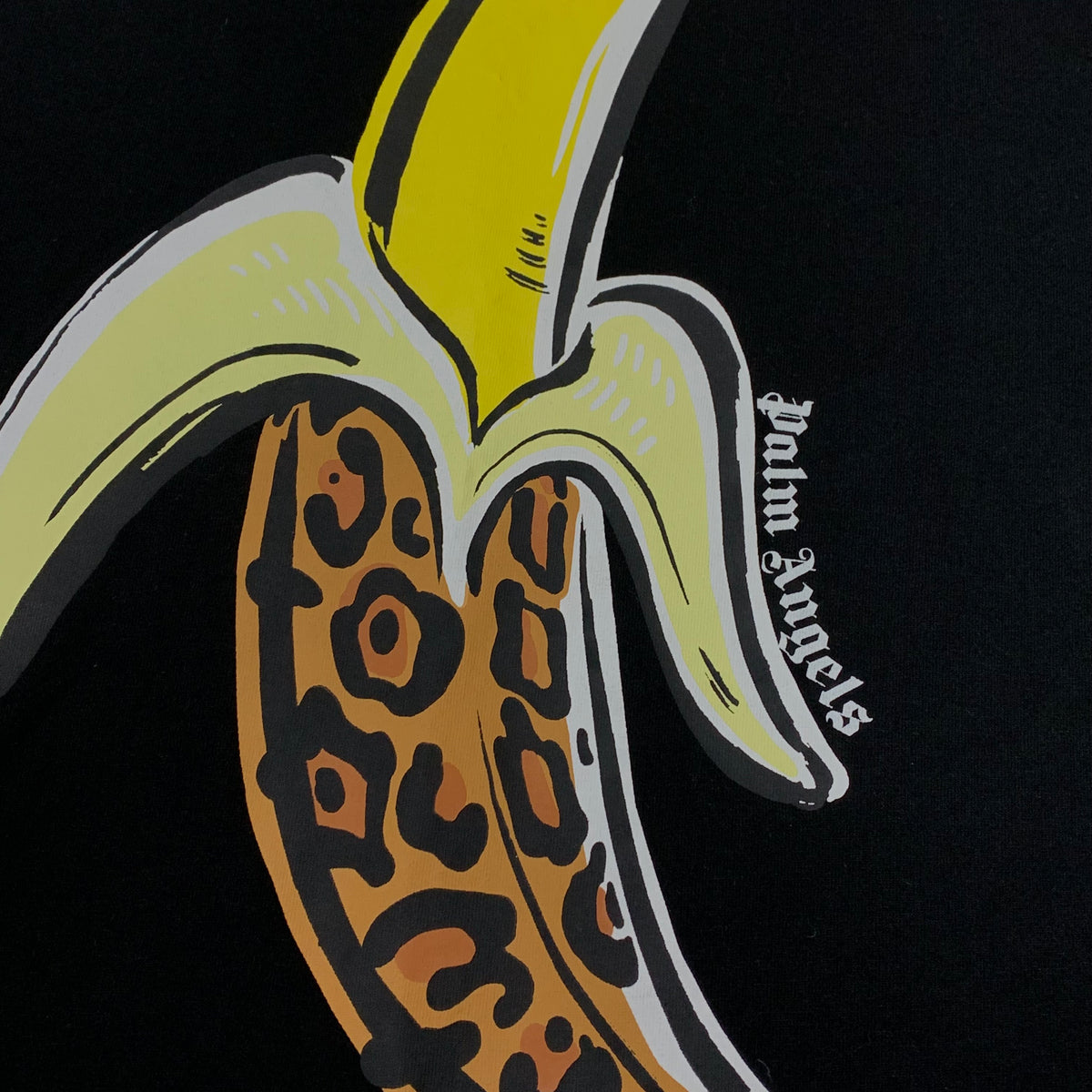 Palm Angels Medium Tee Banana Leopard Black T-Shirt