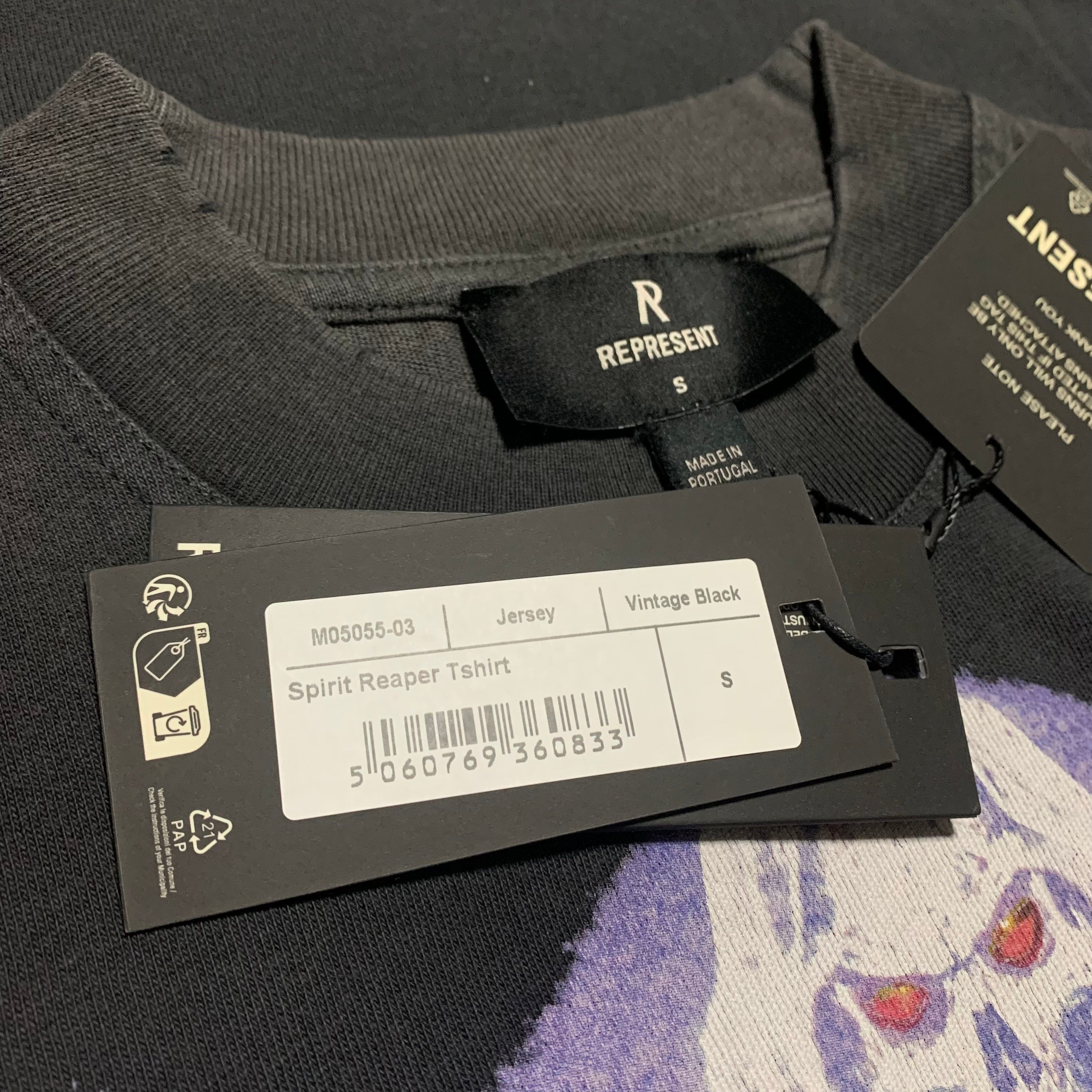 Represent Small Spirit Reaper Vintage Black Tee