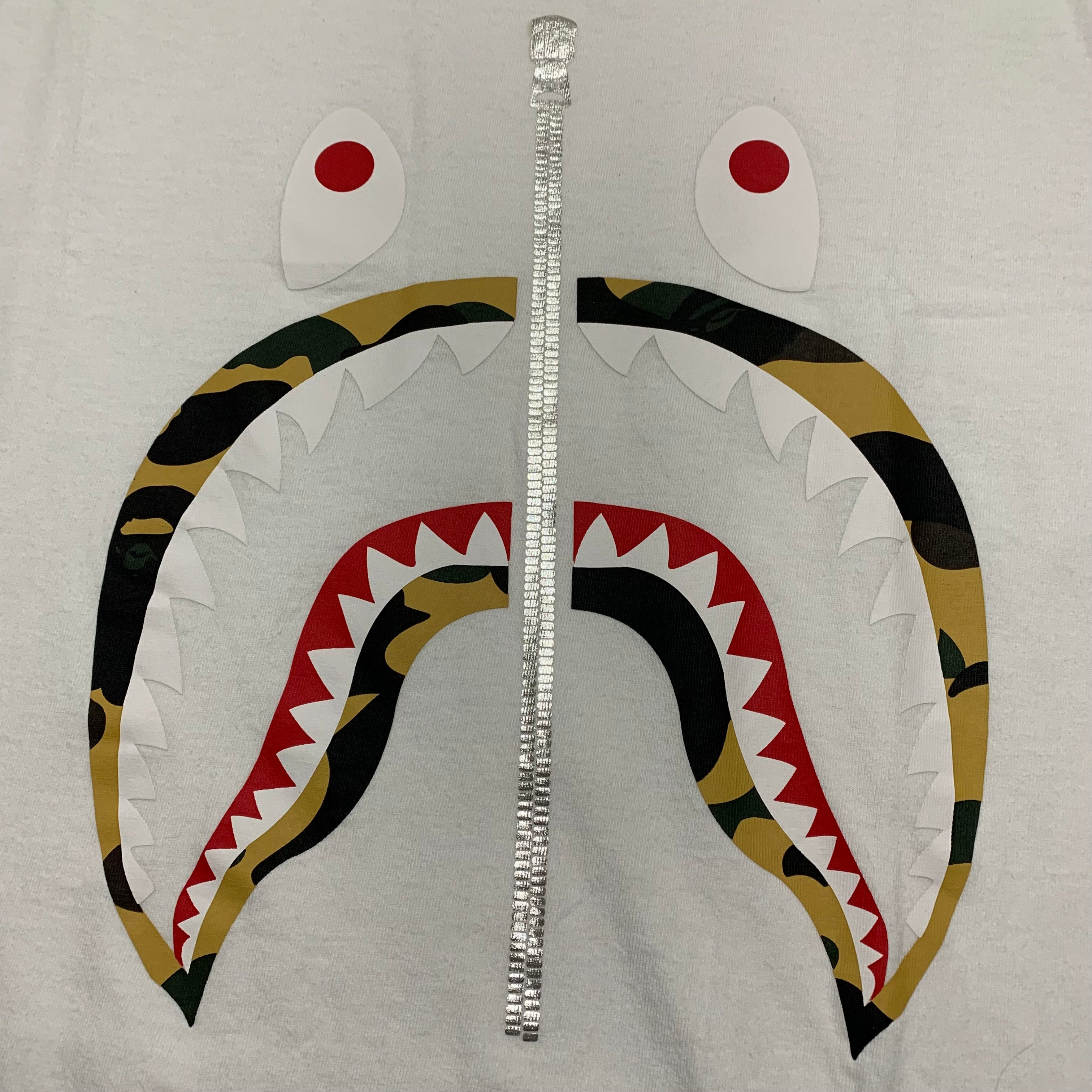 Bape Medium Shark 1st Camo White Tee A Bathing Ape