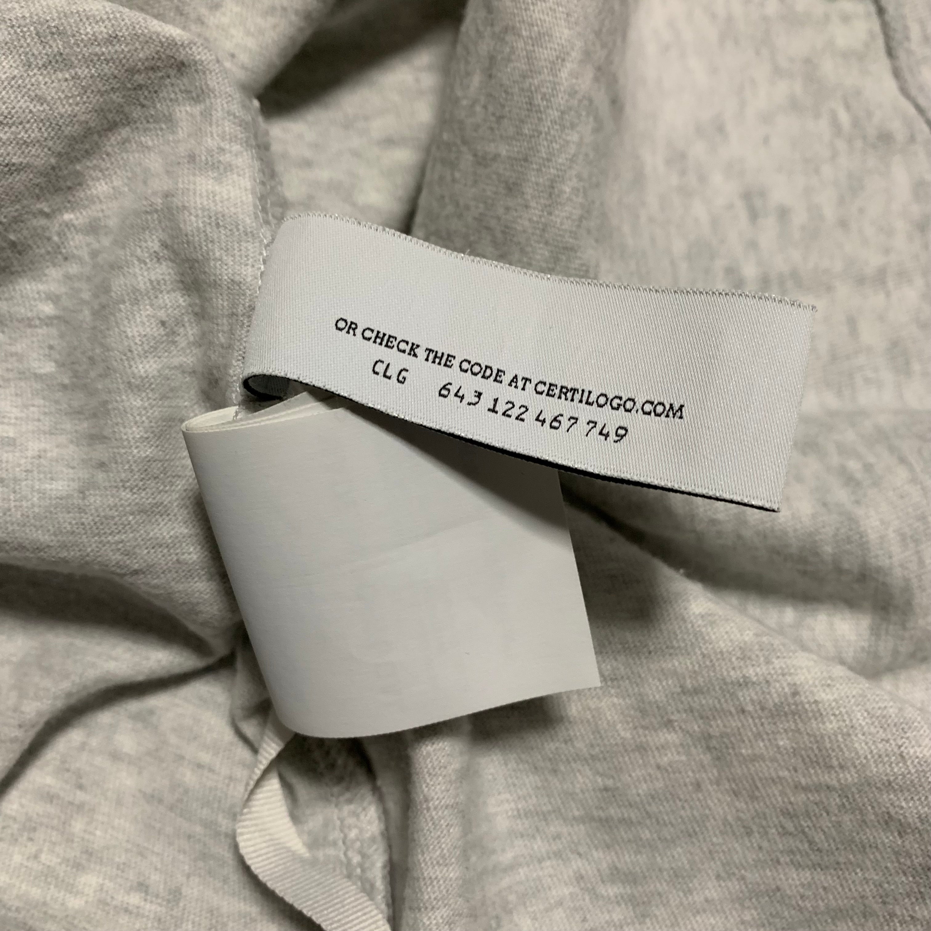 Off White Medium Hand Logo Grey Tee Virgil Abloh