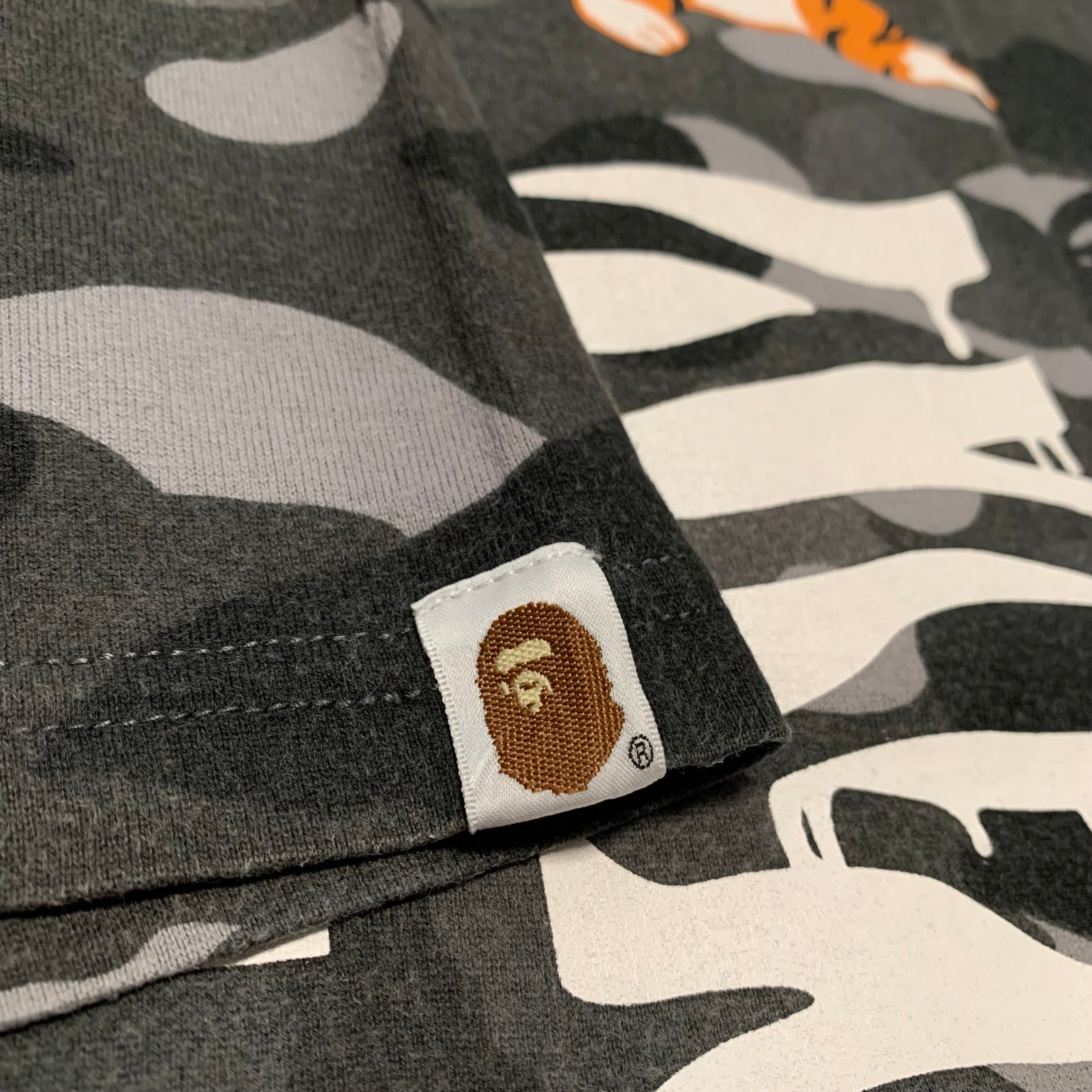 Bape Medium Tiger Shark Black Grey Camo A Bathing Ape