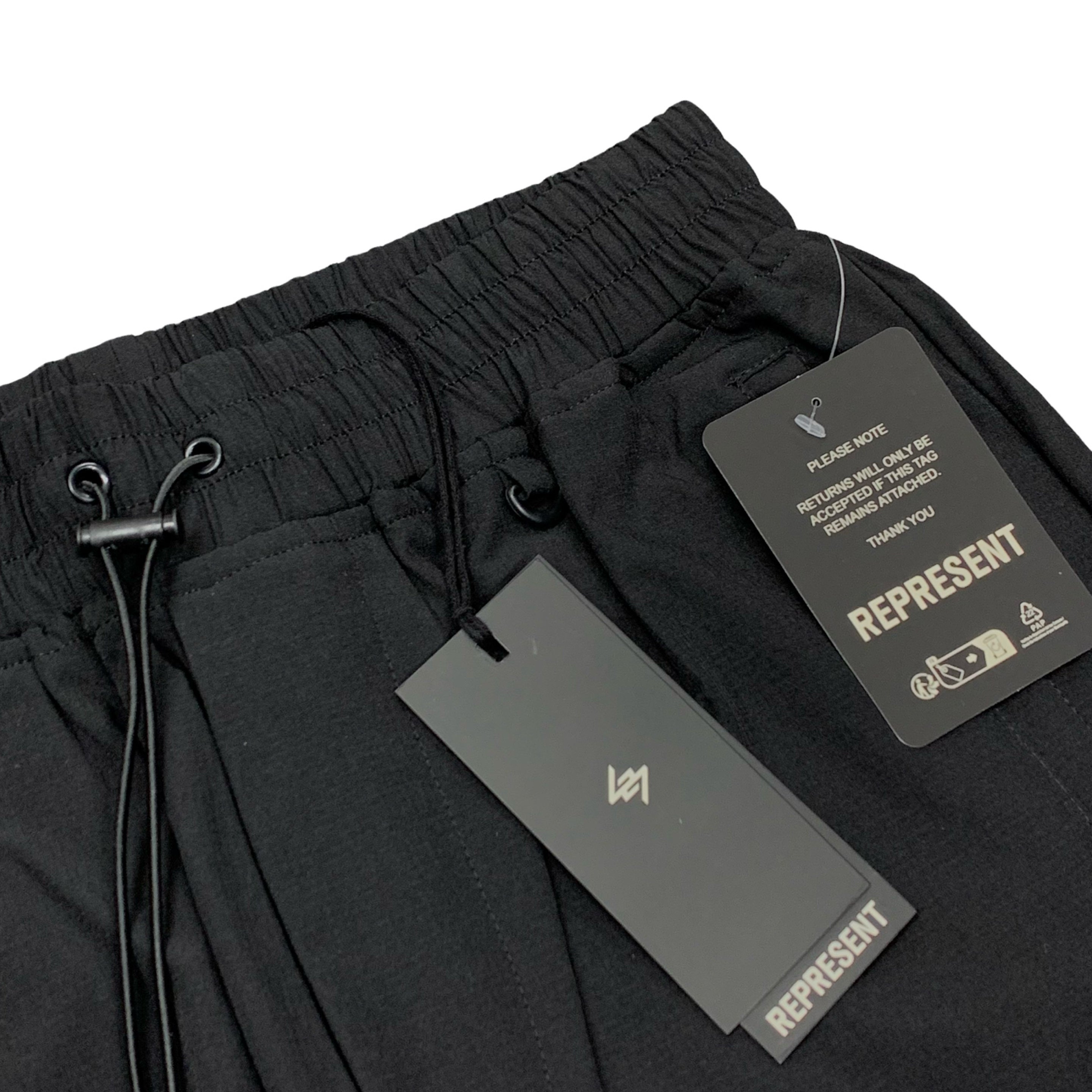 Represent Small Pant 247 Black Zip Track Cargo Bottoms