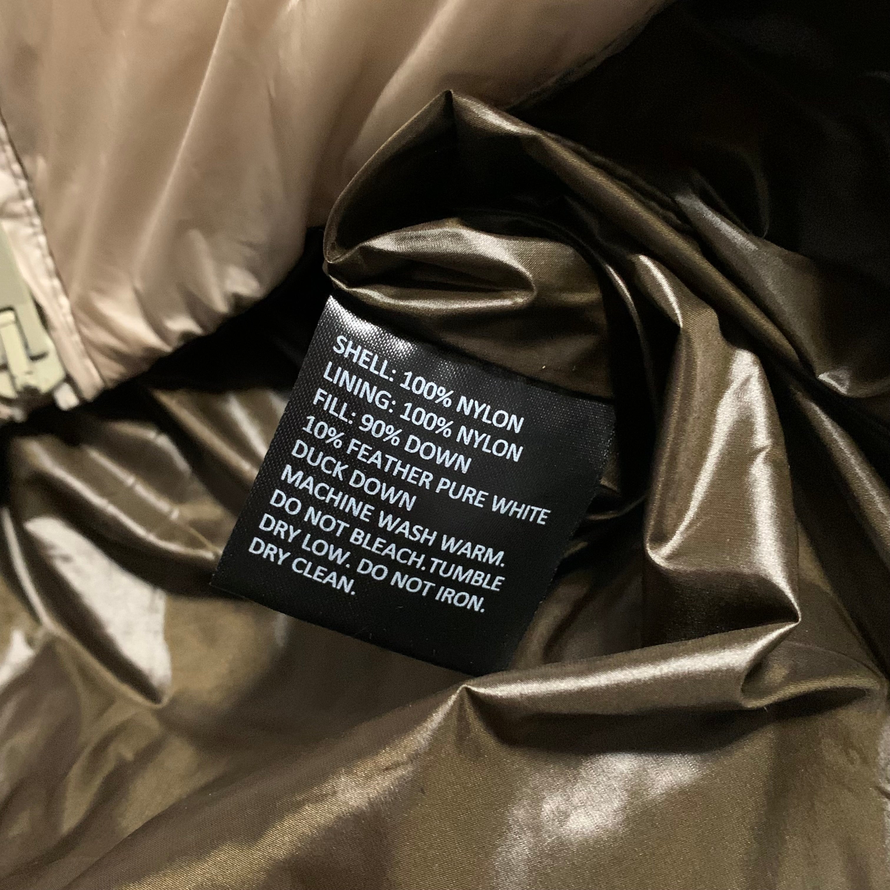 Represent Medium Puffer Jacket Beige Taupe White Coat