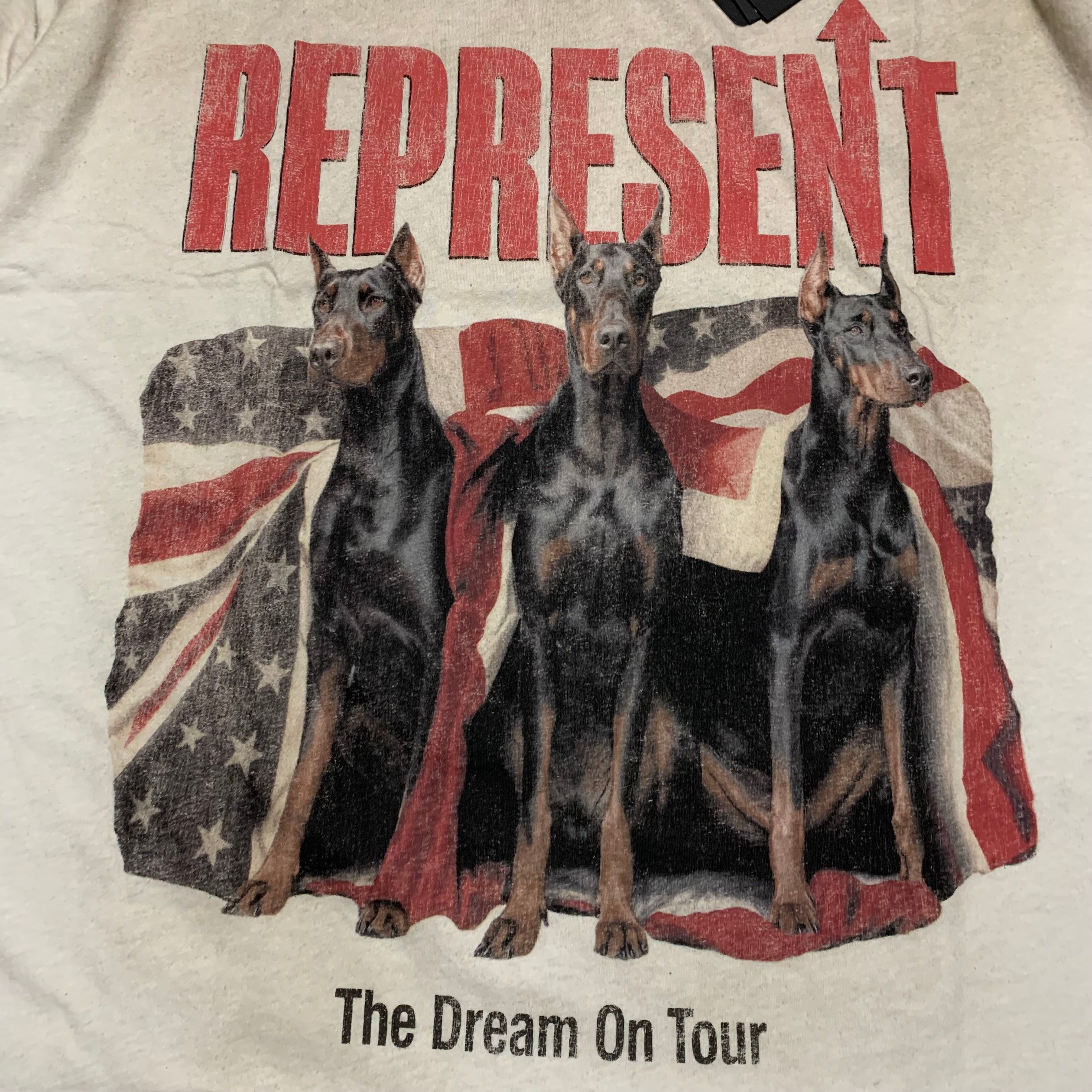Represent XL Dream On Tour Washed Ecru White Tee