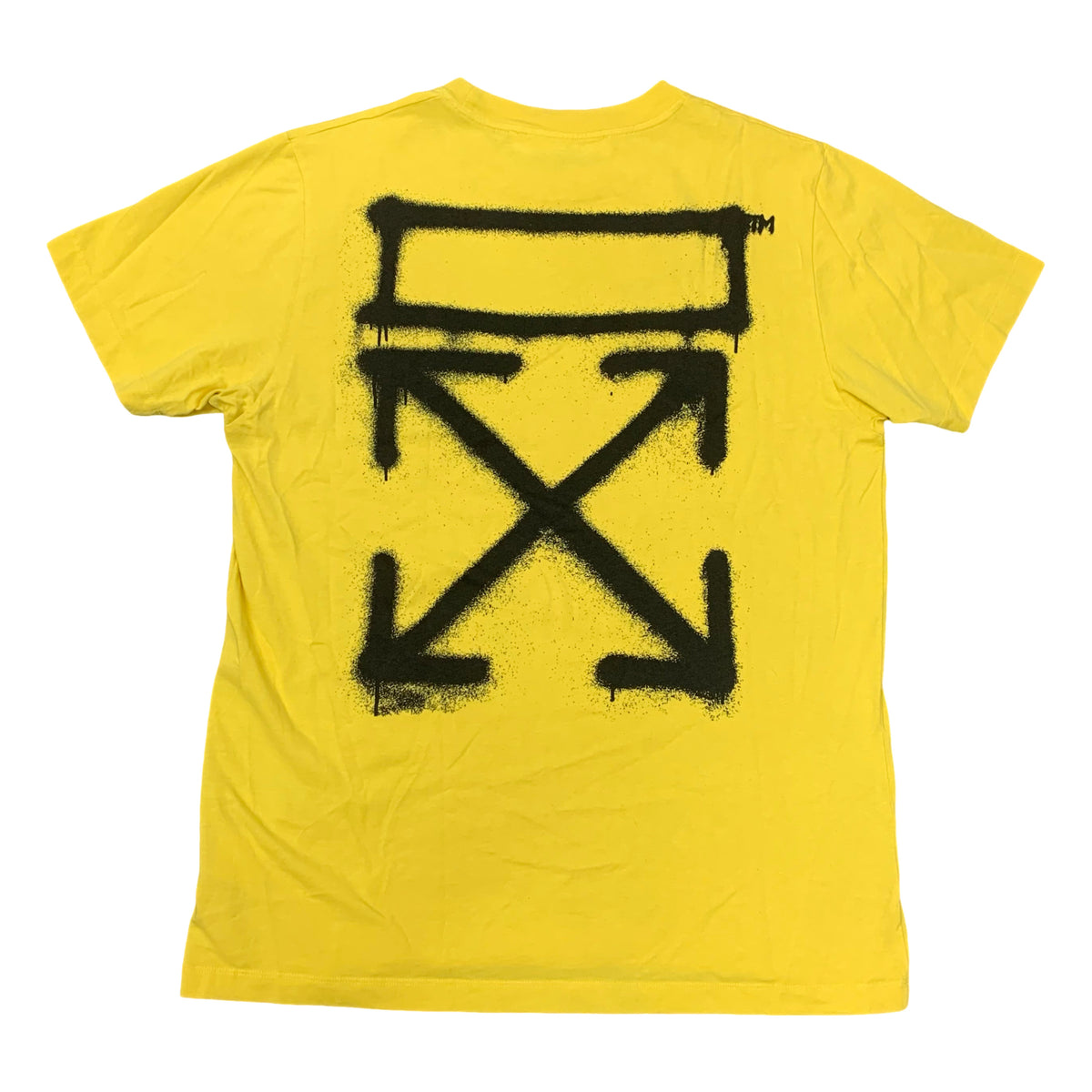 Off White Large Tee Graffiti Arrows Yellow T-Shirt Virgil Abloh