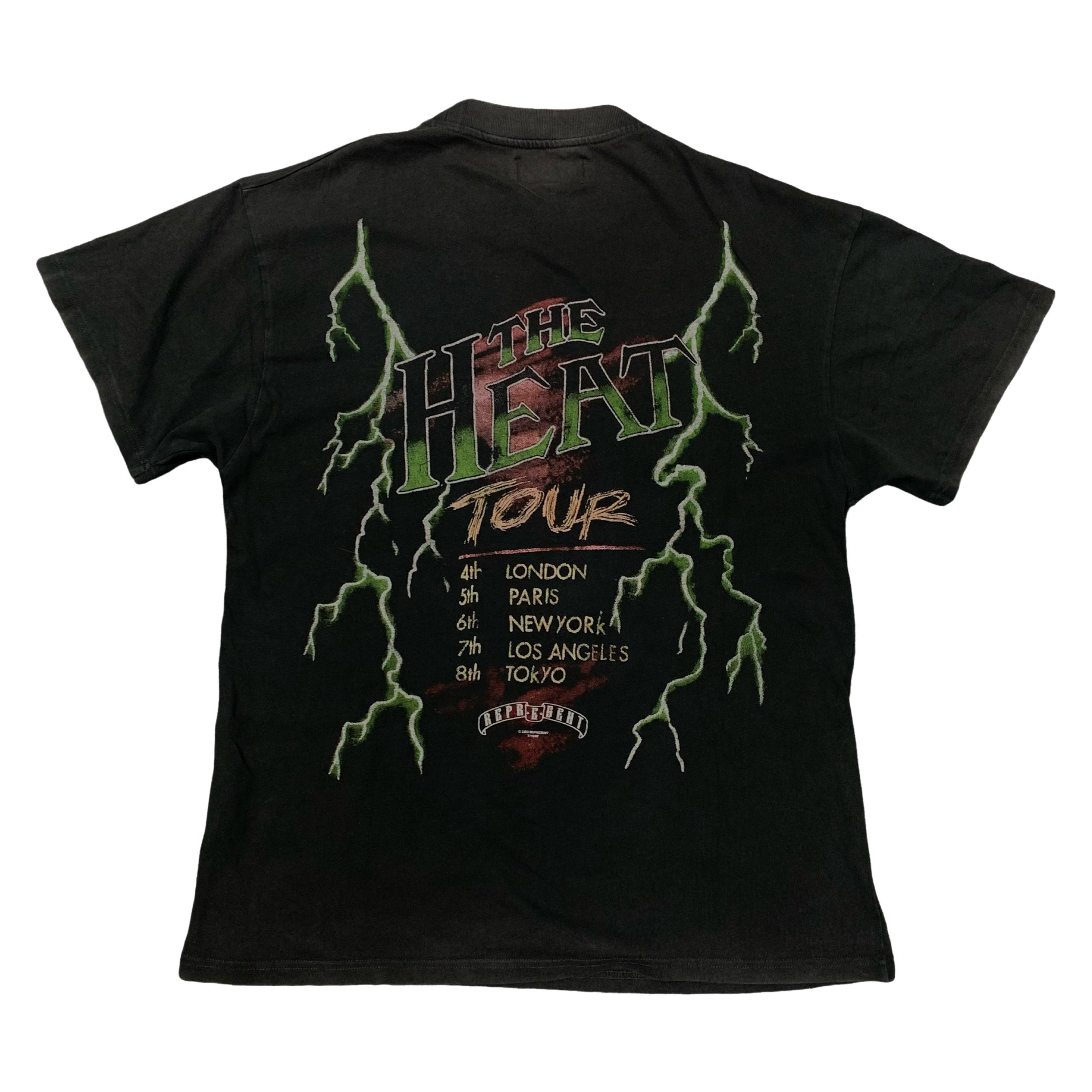 Represent Small Tee Feel Feel The Heat Vintage Black T-Shirt Heat Tour Exclusive
