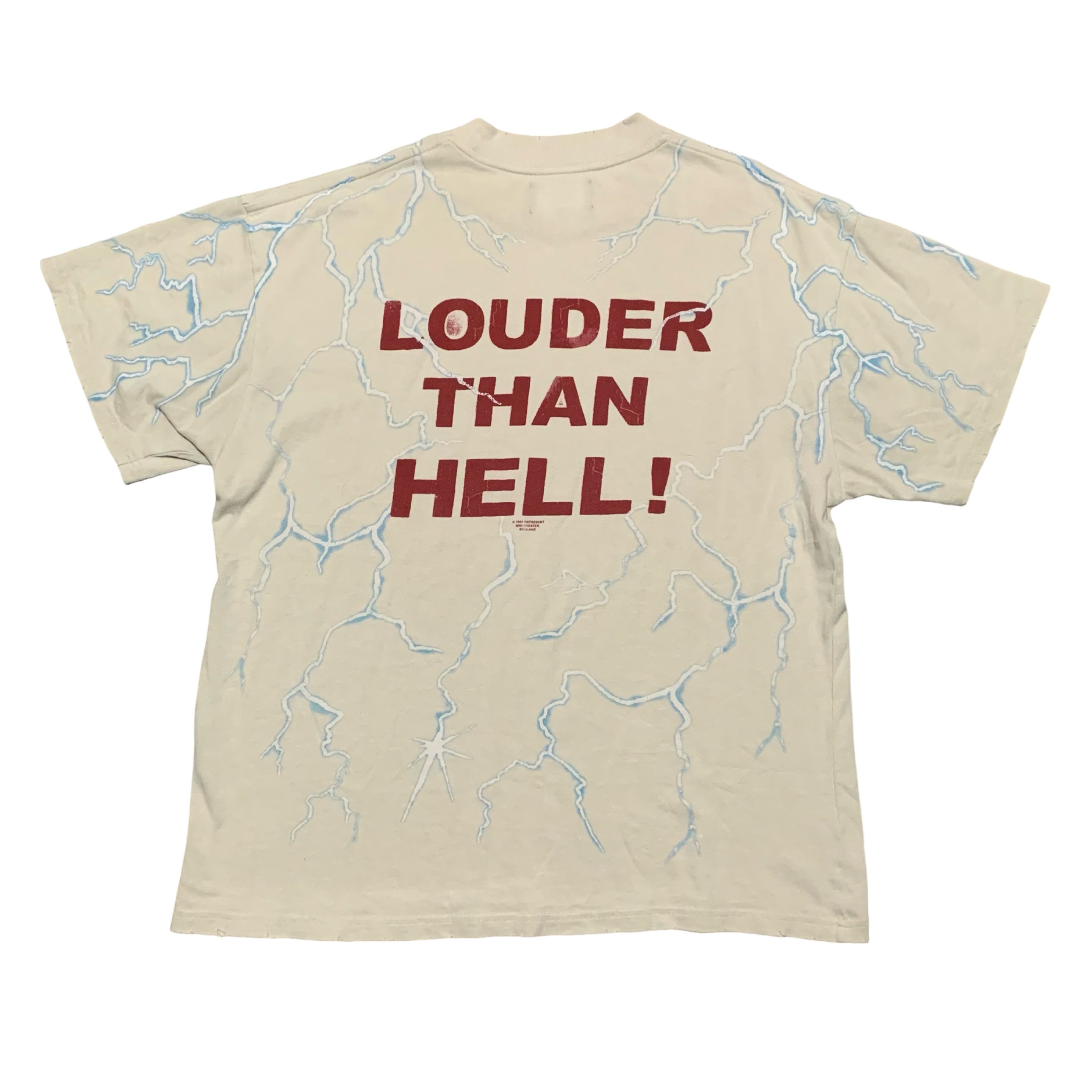 Represent Large Louder Than Hell Vintage White Tee