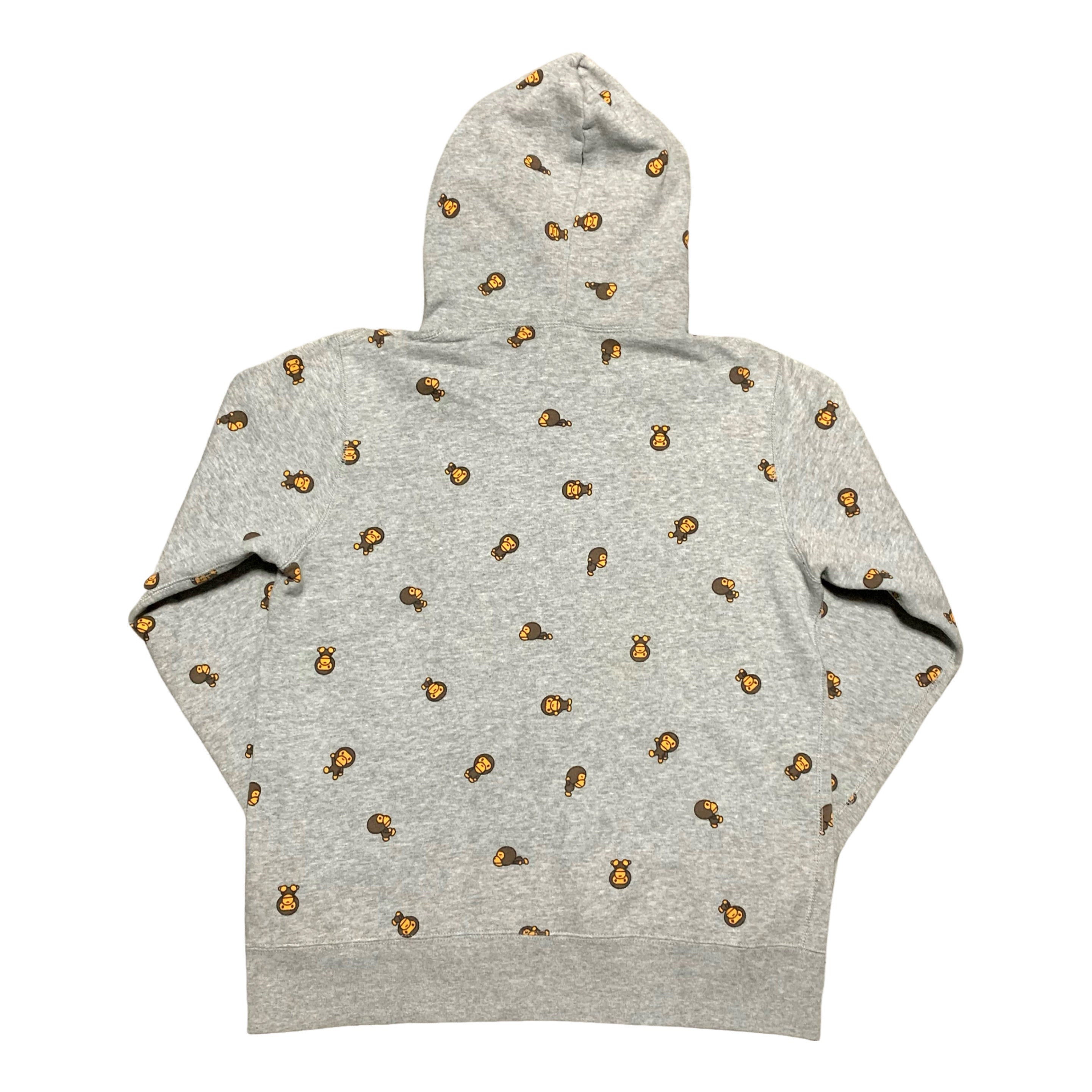 Bape Large Hoodie Baby Milo Grey Hoodie A Bathing Ape 2016