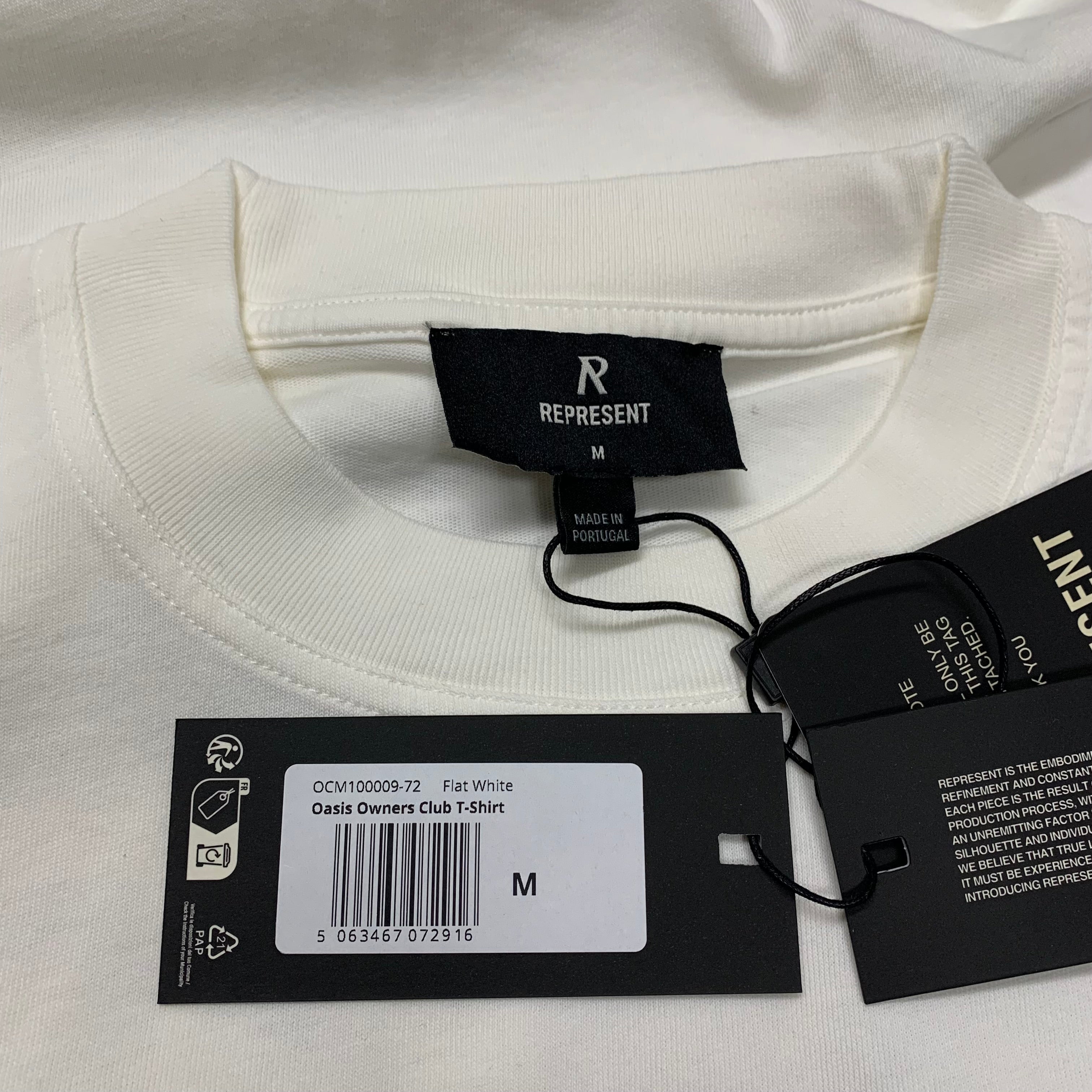 Represent Medium Tee Oasis Owners Club Flat White T-Shirt